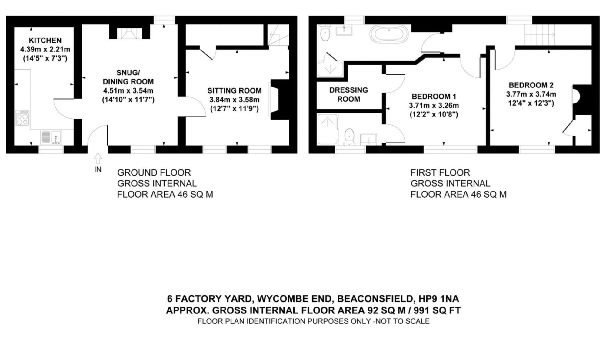 6 Factory Yard Wycombe End, Beaconsfield floorplan