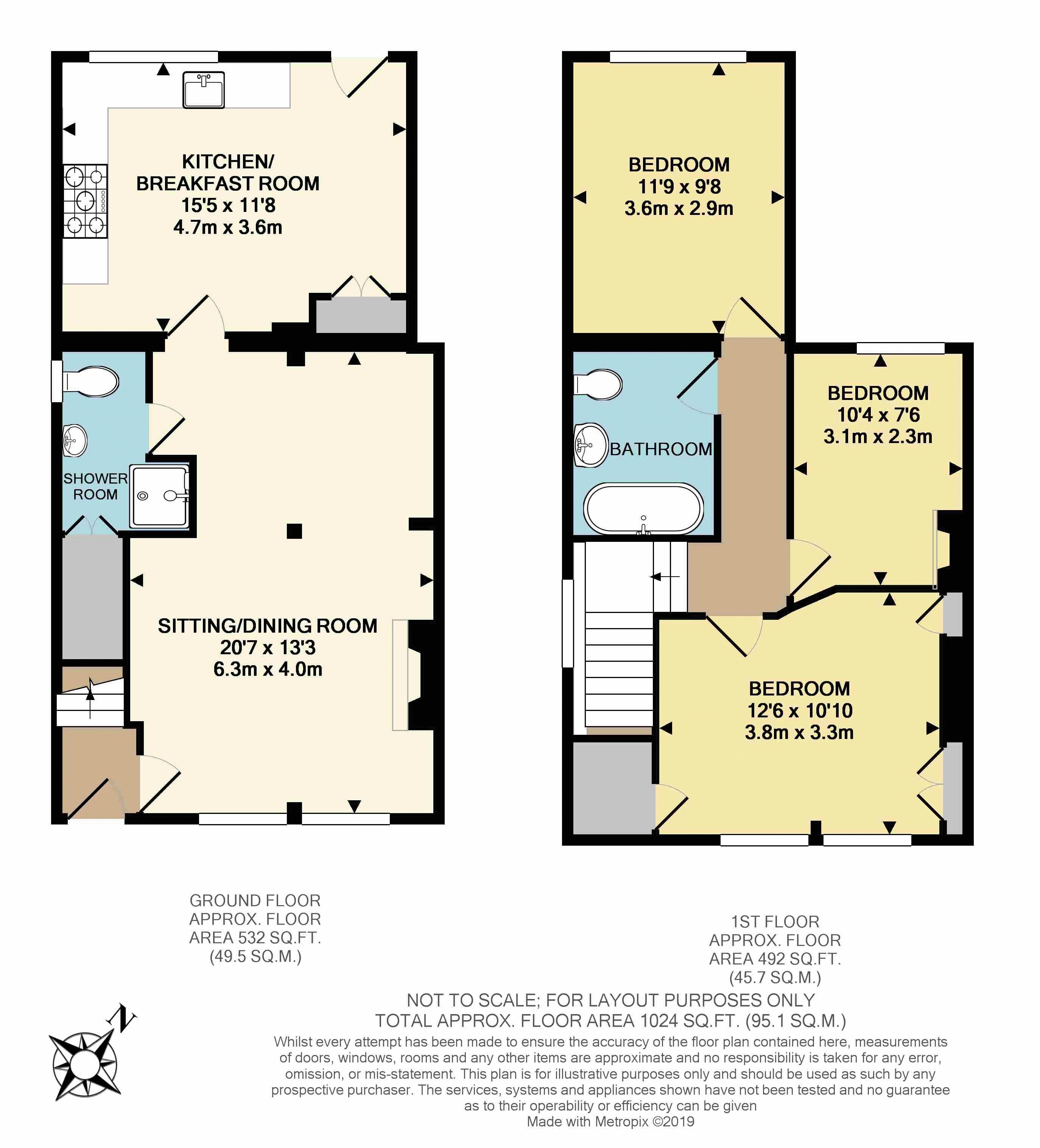 3 Bedrooms Terraced house for sale in Lingfield Road, Edenbridge TN8