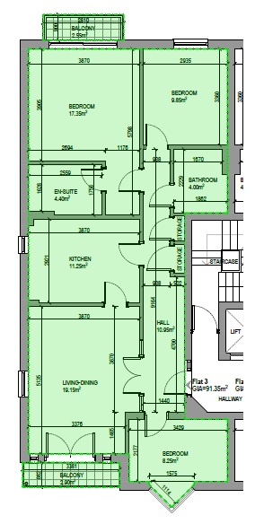 3 HH, Queens Road, London floorplan