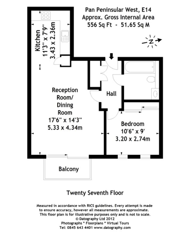 1 Bedrooms Flat to rent in West Tower, Pan Peninsula, Canary Wharf E14