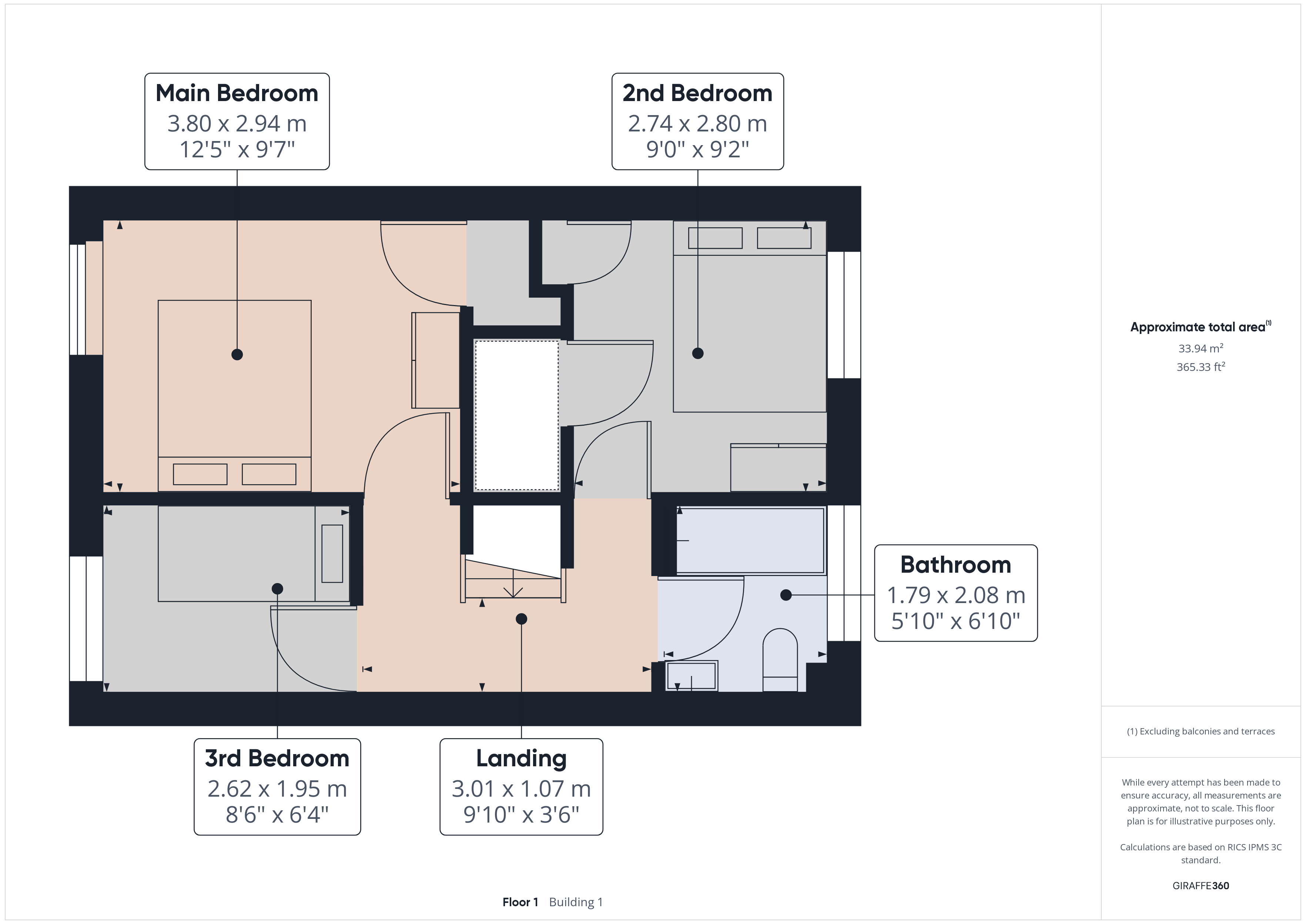 11 Hampton Close, Bedford floorplan