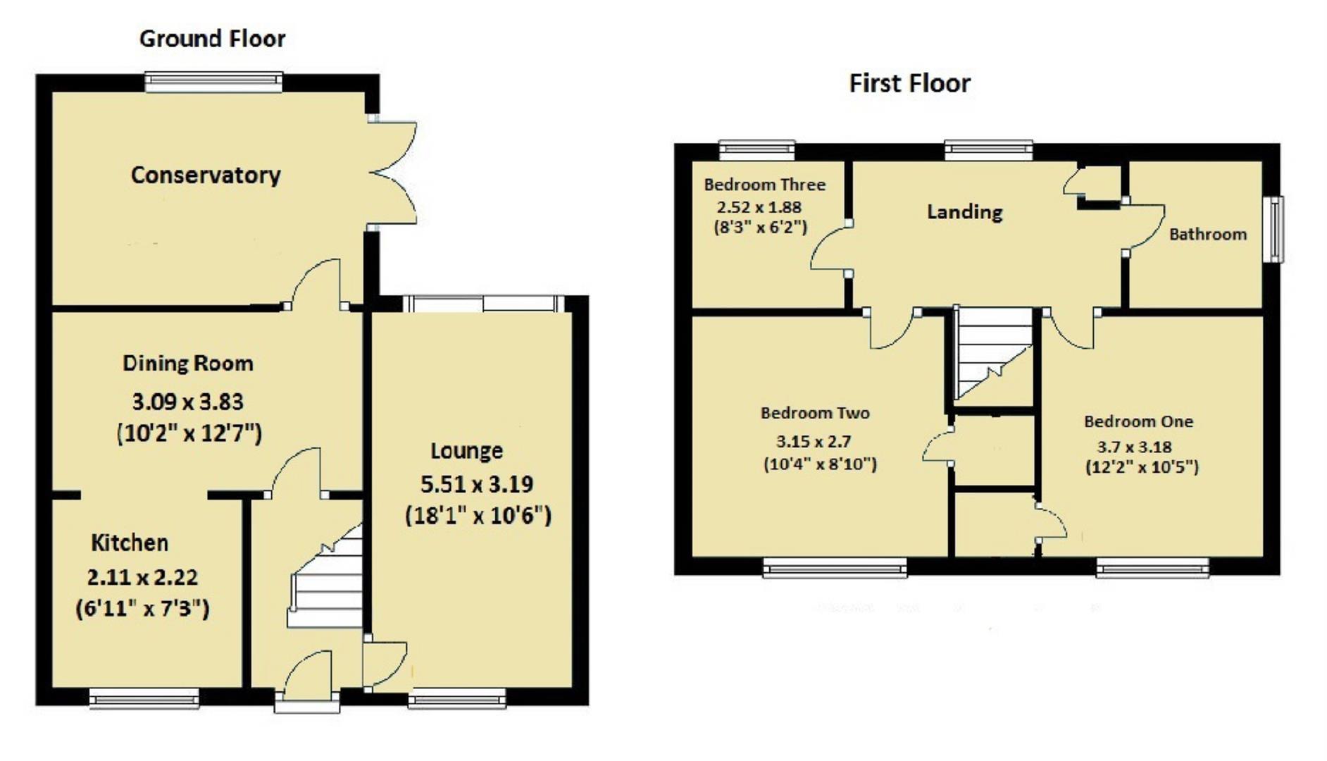 14, The Meadows, Corntown floorplan