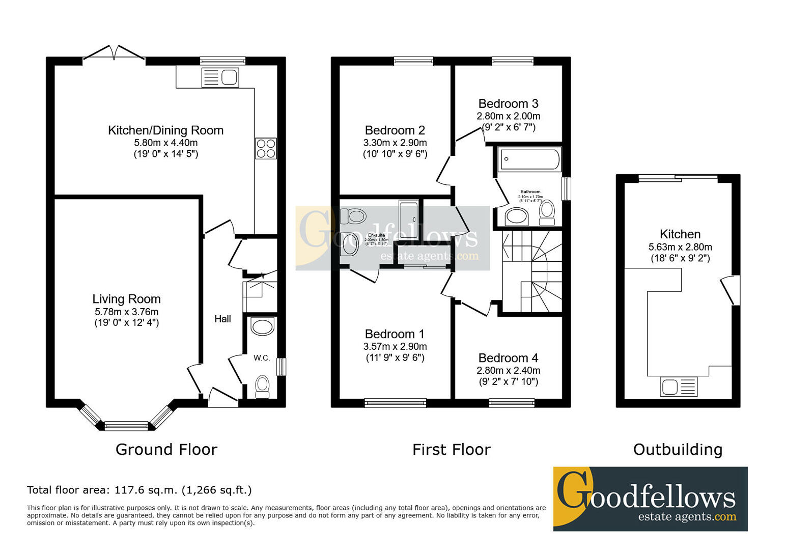 1, Acorn Close, Throckley floorplan