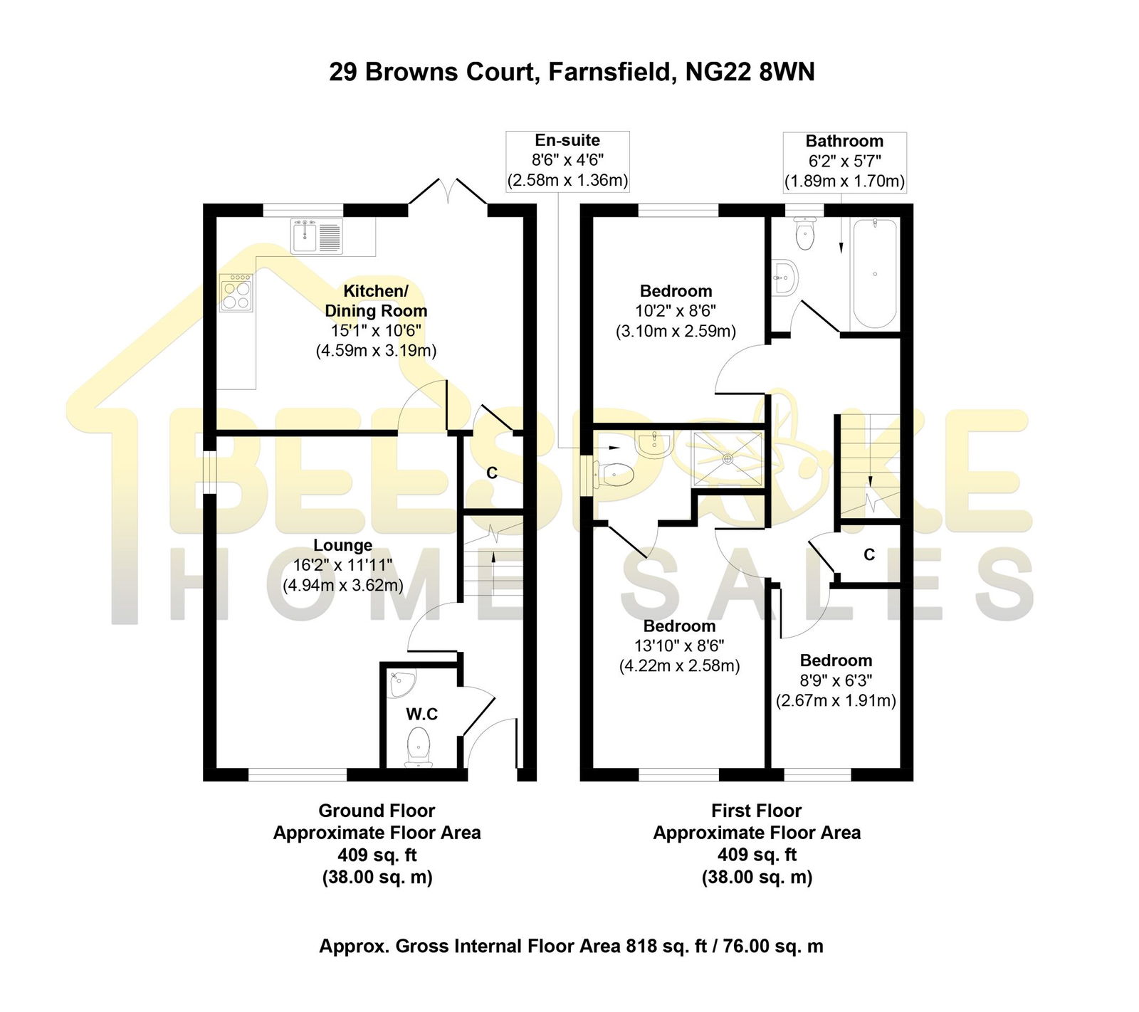 29, Browns Court, Newark floorplan