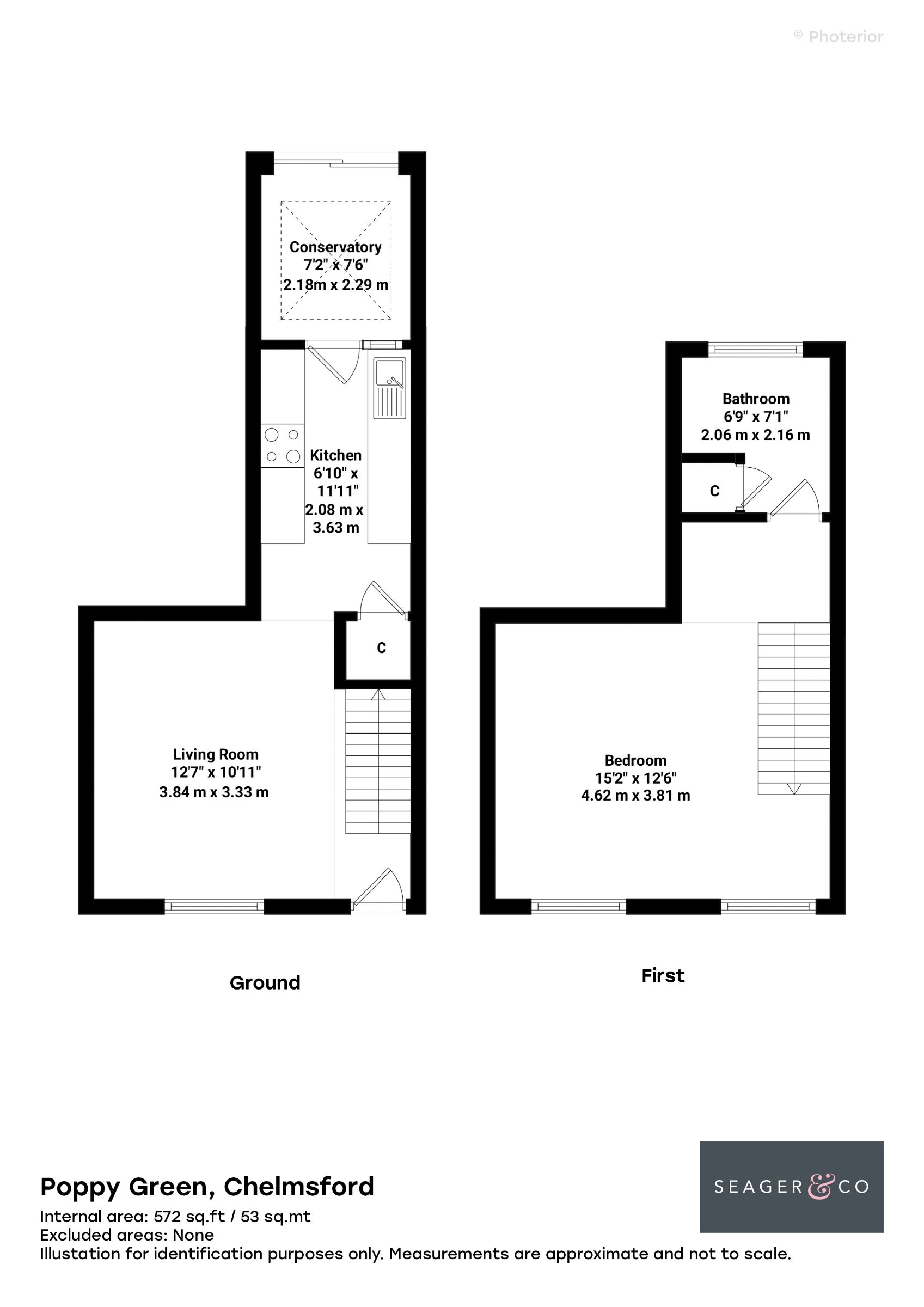 Poppy Green, Springfield, Chelmsford CM1, 1 bedroom terraced house for sale 64426574