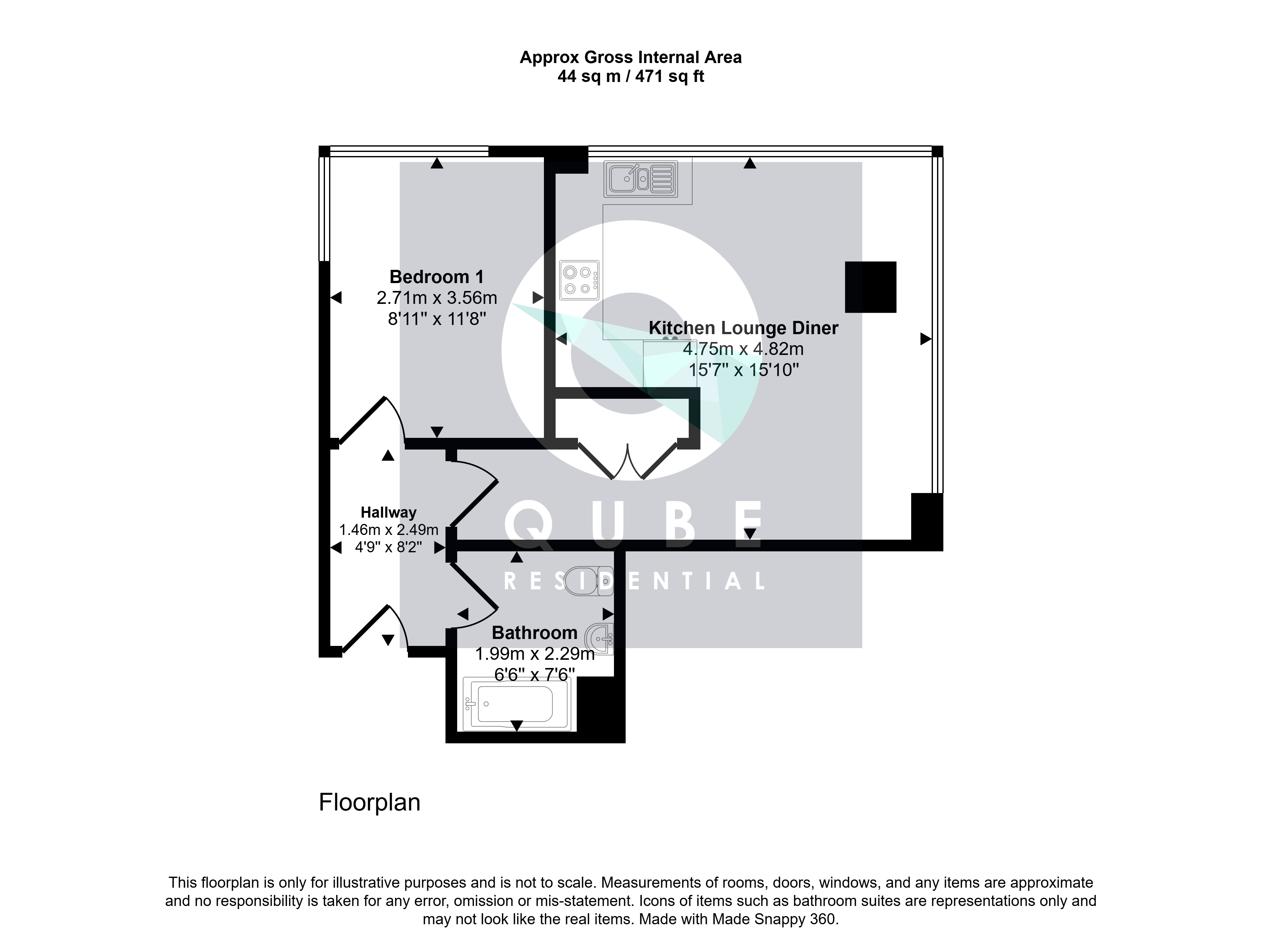 504, Silkhouse Court, Liverpool floorplan