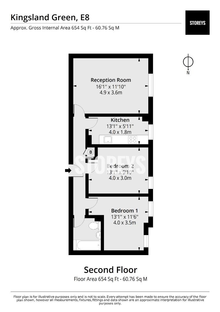 Flat 9, Kingsland Green, London floorplan