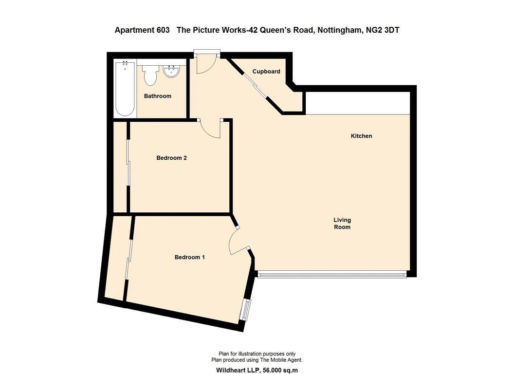 2 Bedrooms Flat to rent in Queens Road, Nottingham NG2