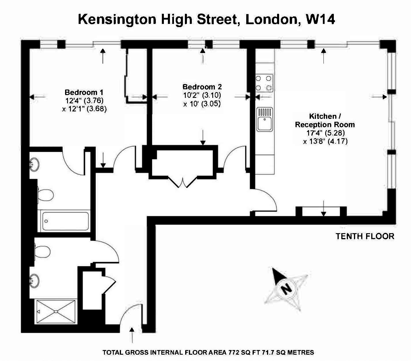 2 Bedrooms Flat for sale in Kensington High Street, London W14