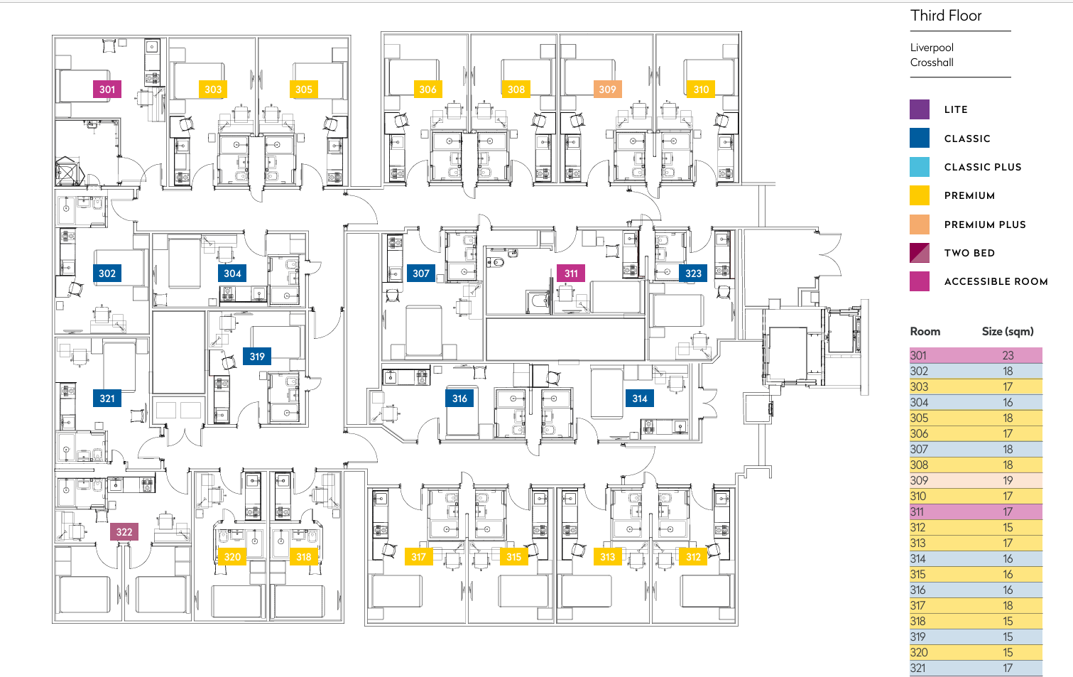 Room 317, 9 Crosshall Street, Liverpool floorplan