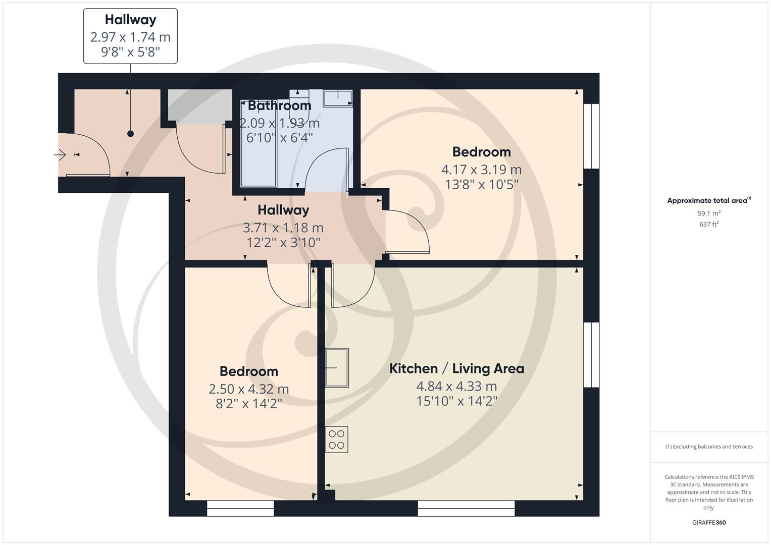 Flat 10 Abode, York Road, Leeds floorplan
