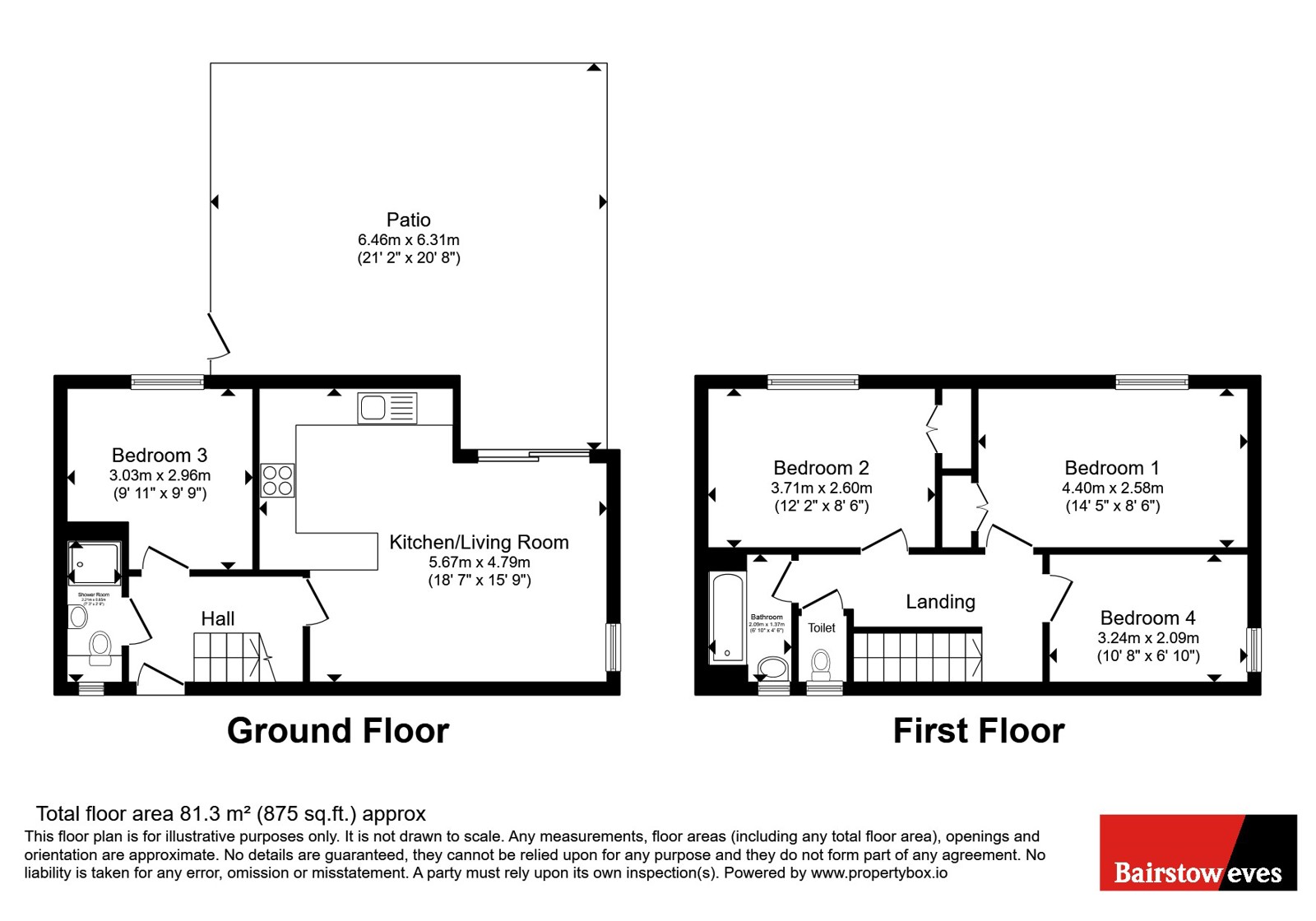 196, Cedars Road, London floorplan