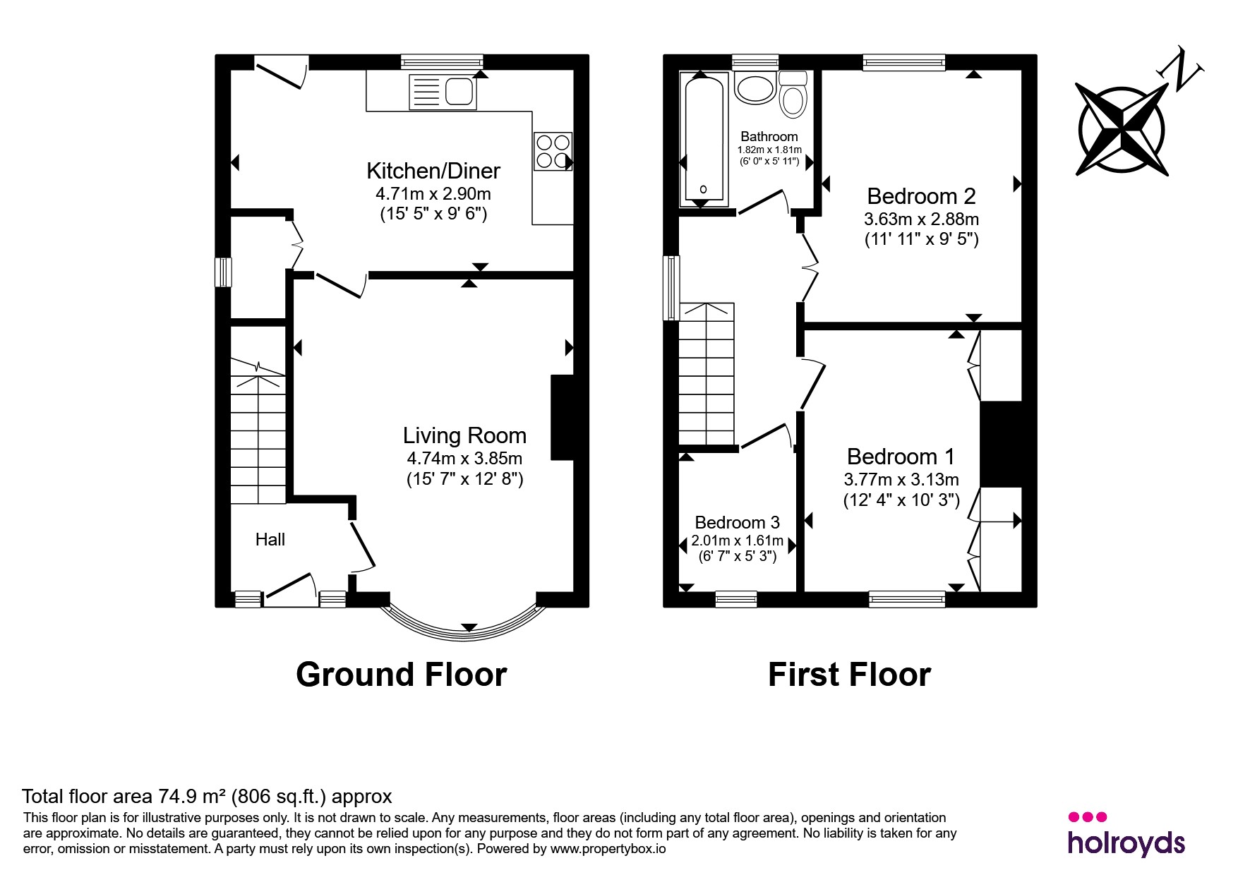 14, Low Ash Crescent, Shipley floorplan