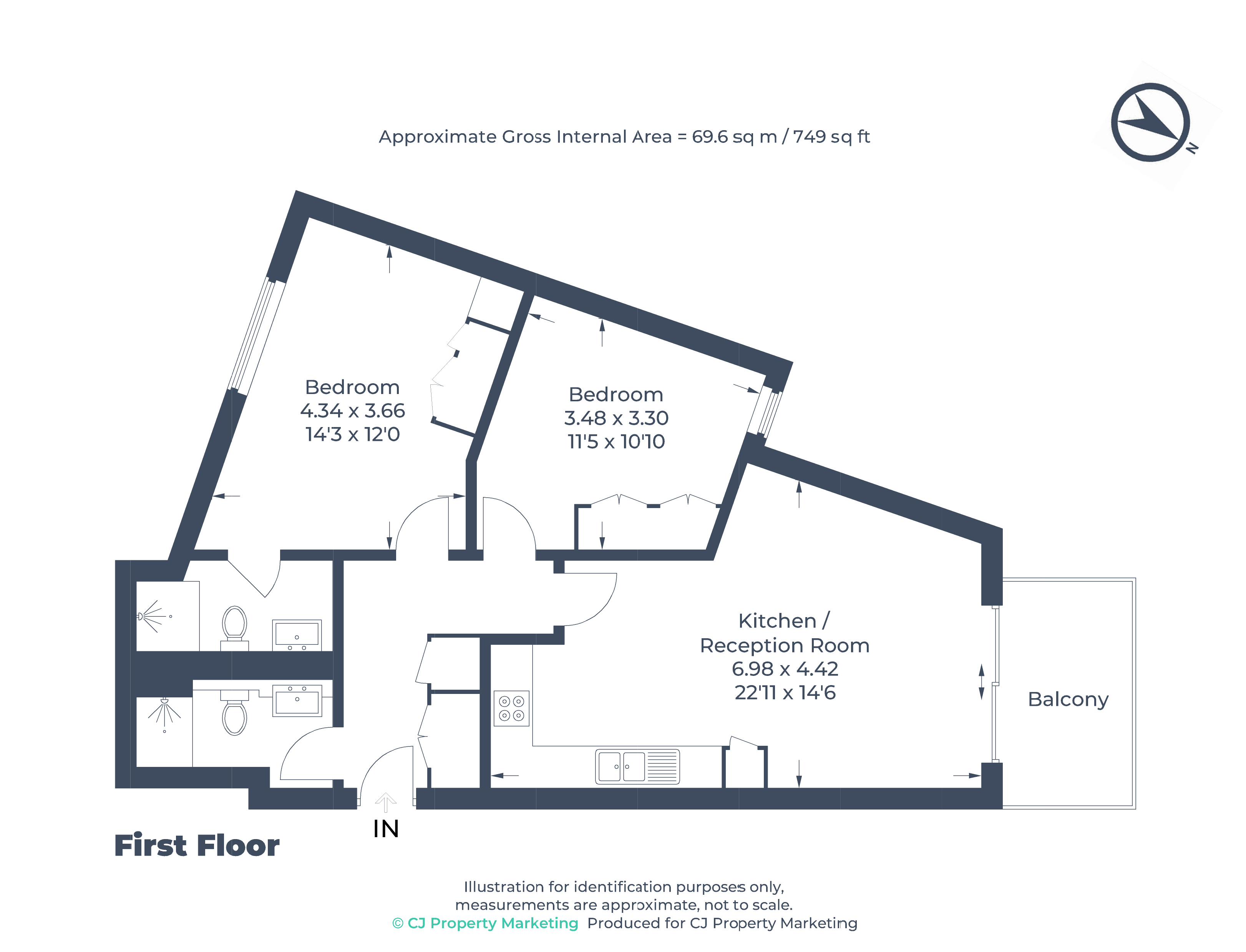 6, 42, Lynton Road, Acton floorplan