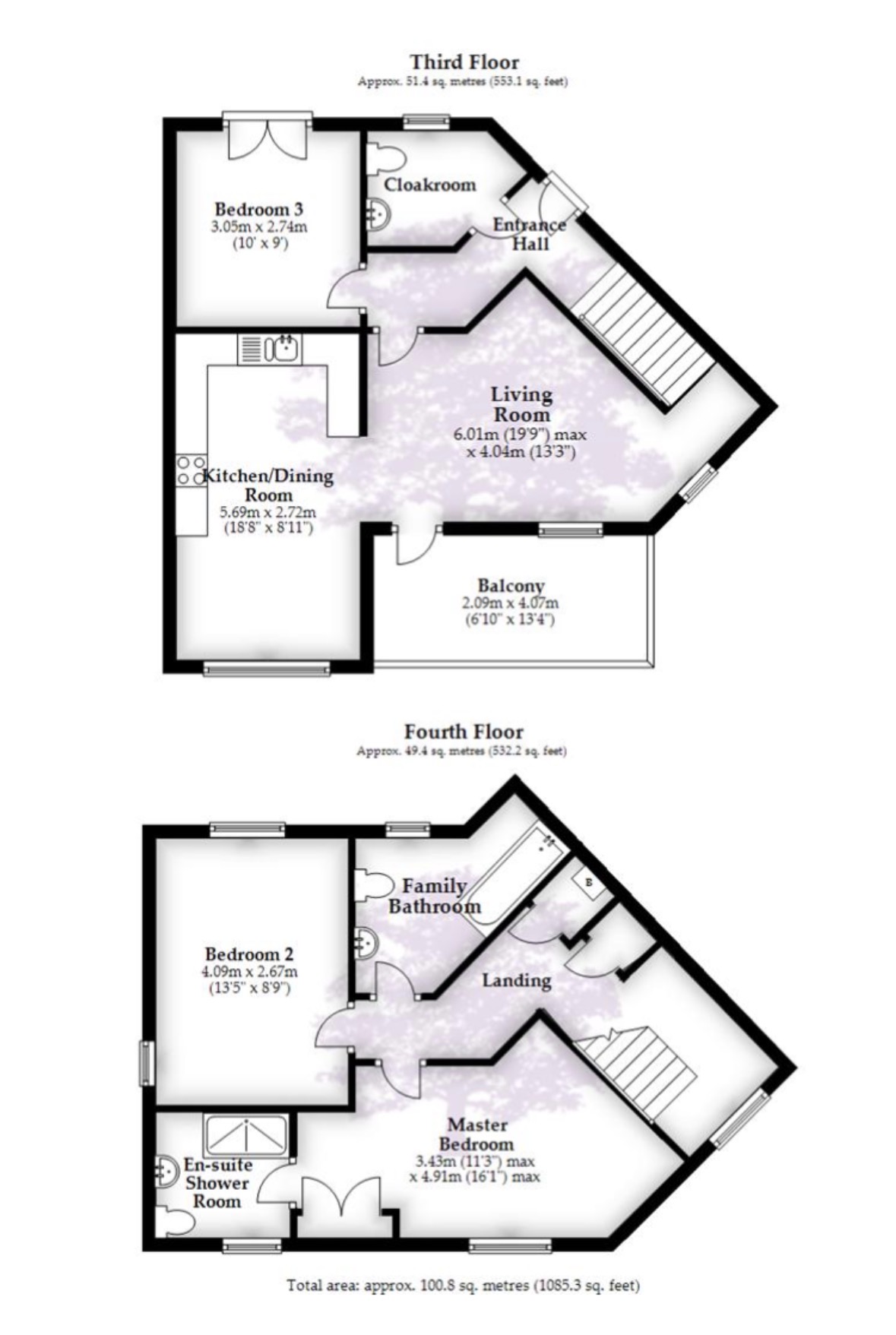102 Woodacre, Bristol floorplan