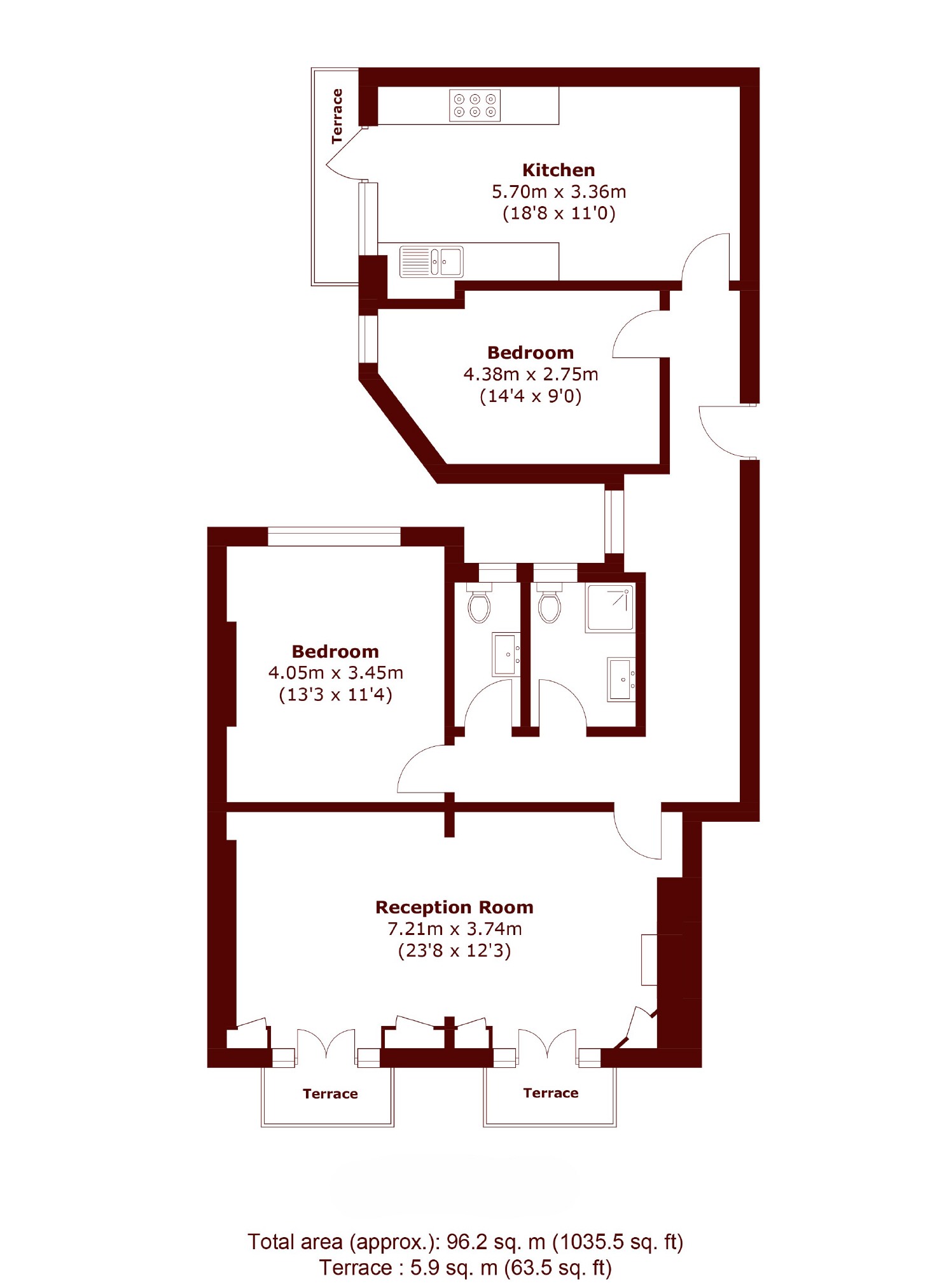 Flat 23, Blomfield Court, London floorplan