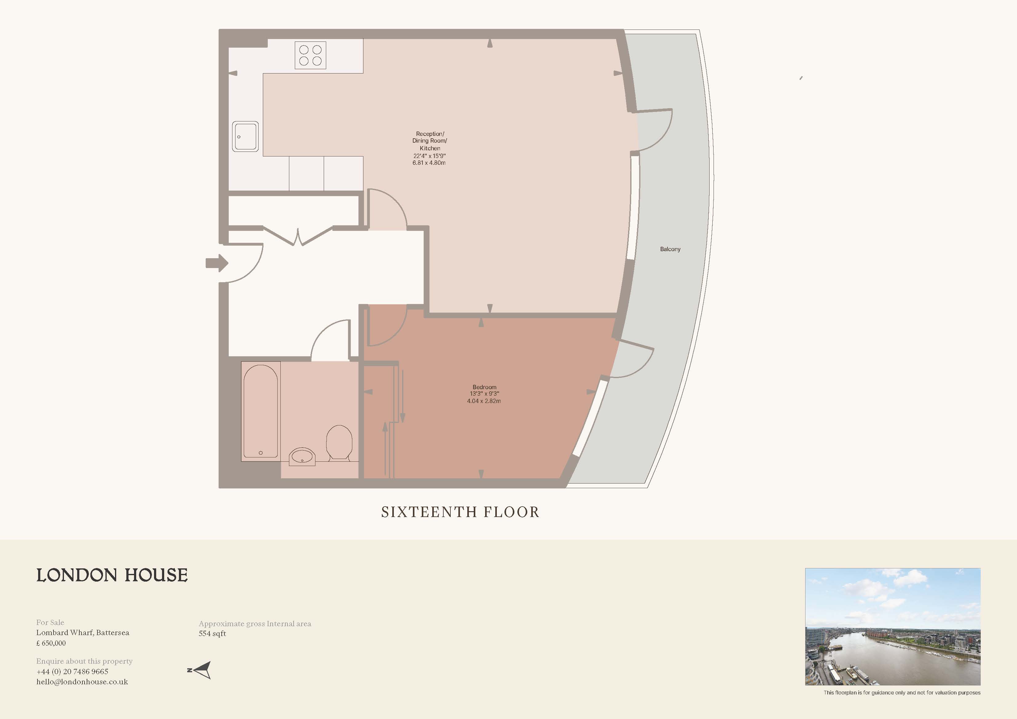 Flat 91, Lombard Wharf, Battersea floorplan