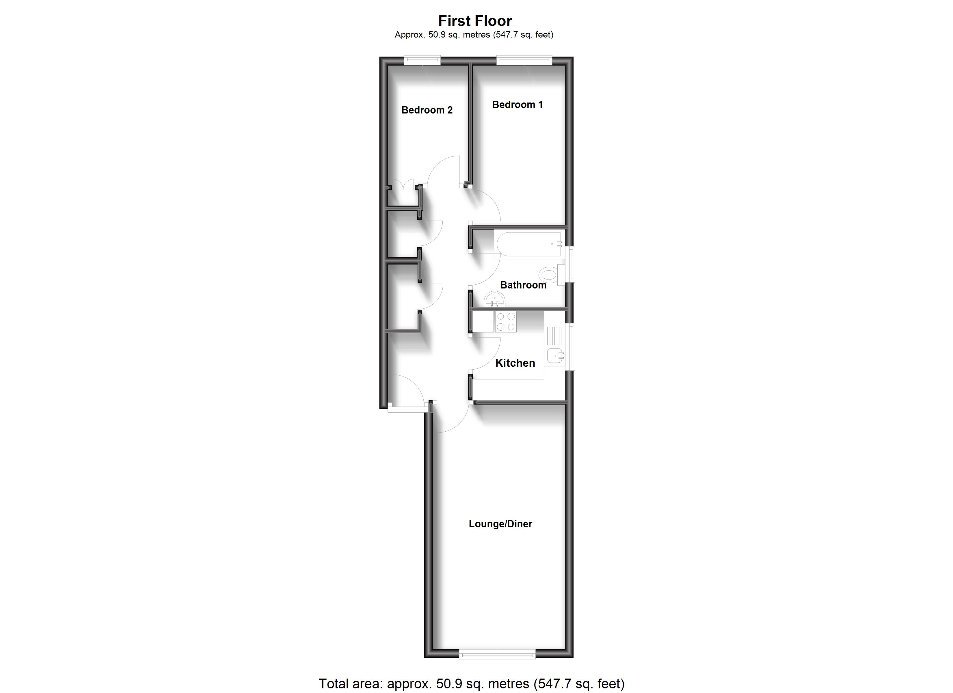 Flat 4, Northleigh Court, 641c, Loose Road, Maidstone floorplan