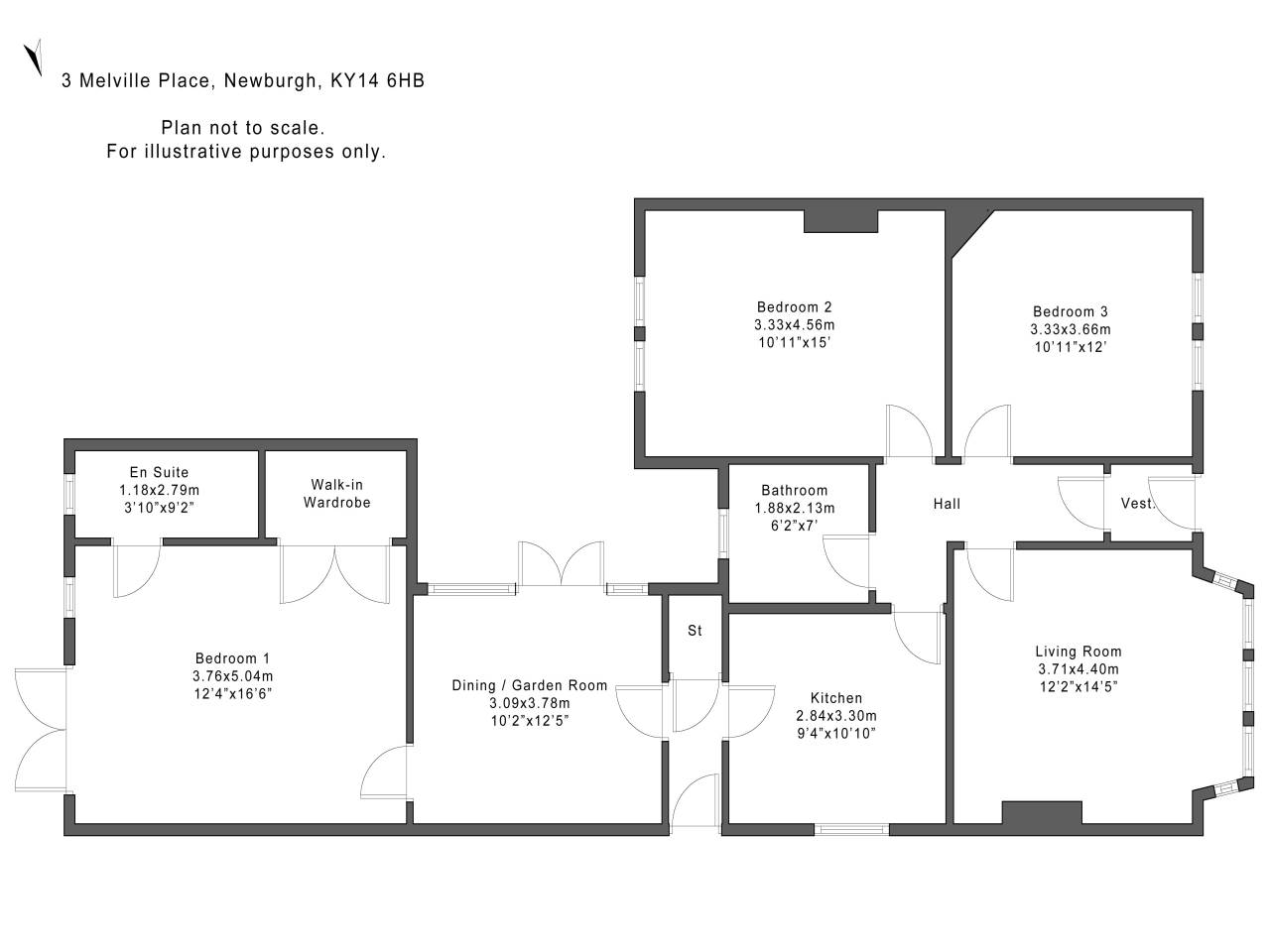 3 Bedrooms Semi-detached bungalow for sale in Melville Place, Newburgh, Fife KY14