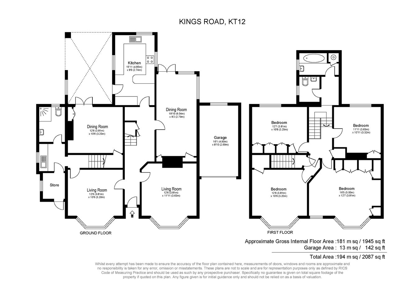 69, Kings Road, Walton-on-Thames floorplan