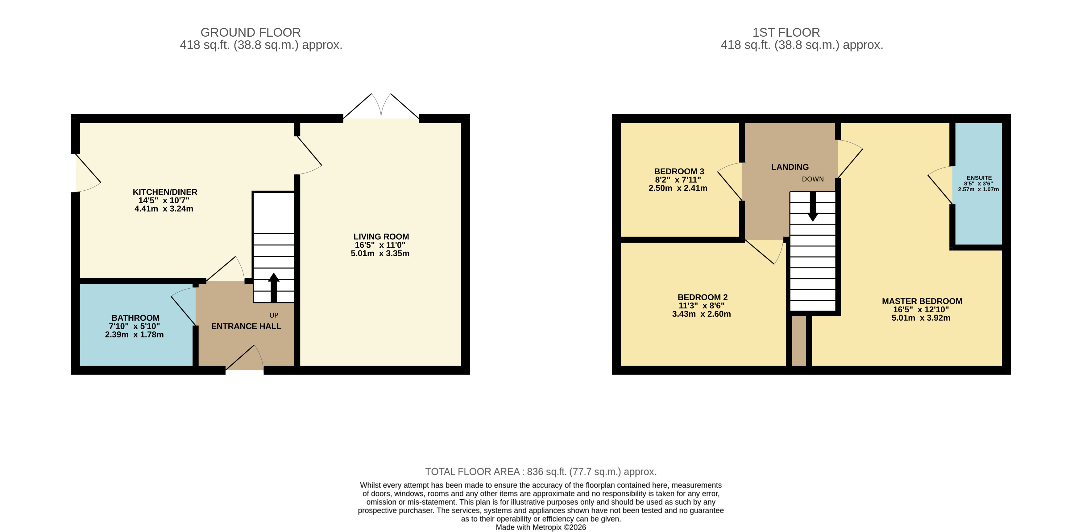 7, Booth Crescent, Nottinghamshire floorplan