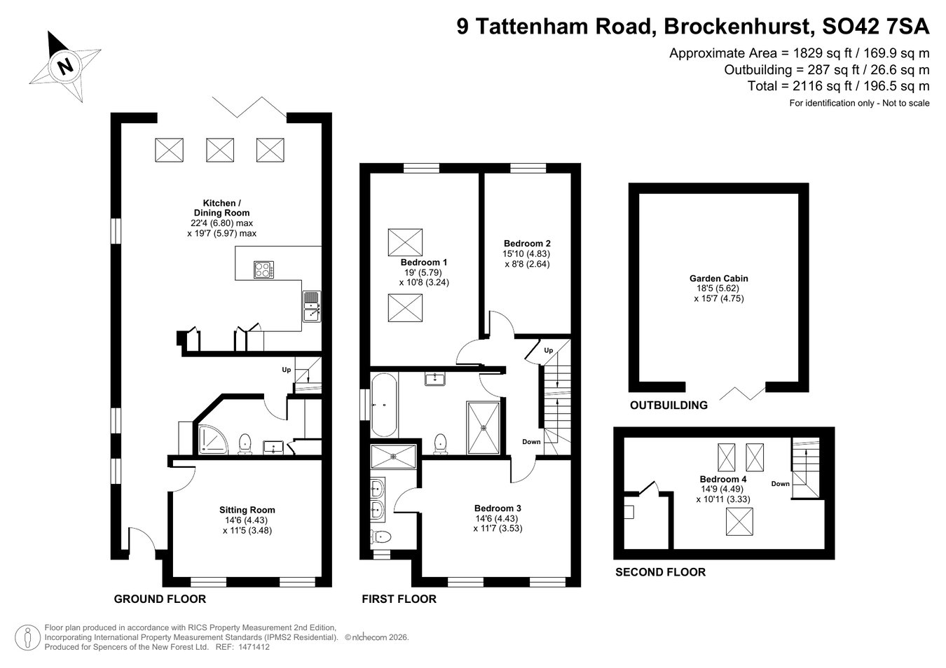 Ivydene, Tattenham Road, Brockenhurst floorplan