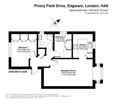 Flat 1, Sandringham Court, Priory Field Drive, Edgware floorplan