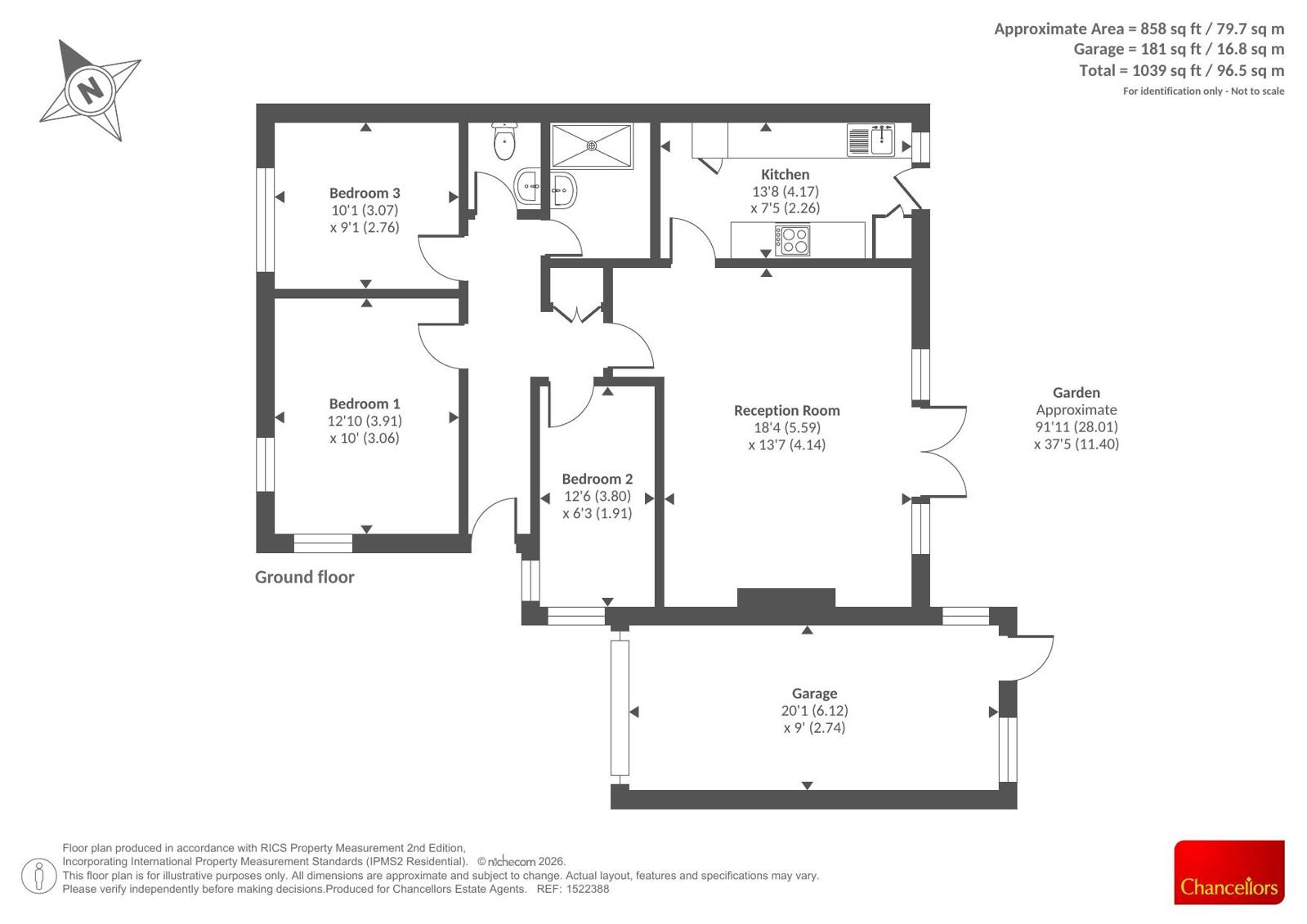 40, Churchill Way, Witney floorplan