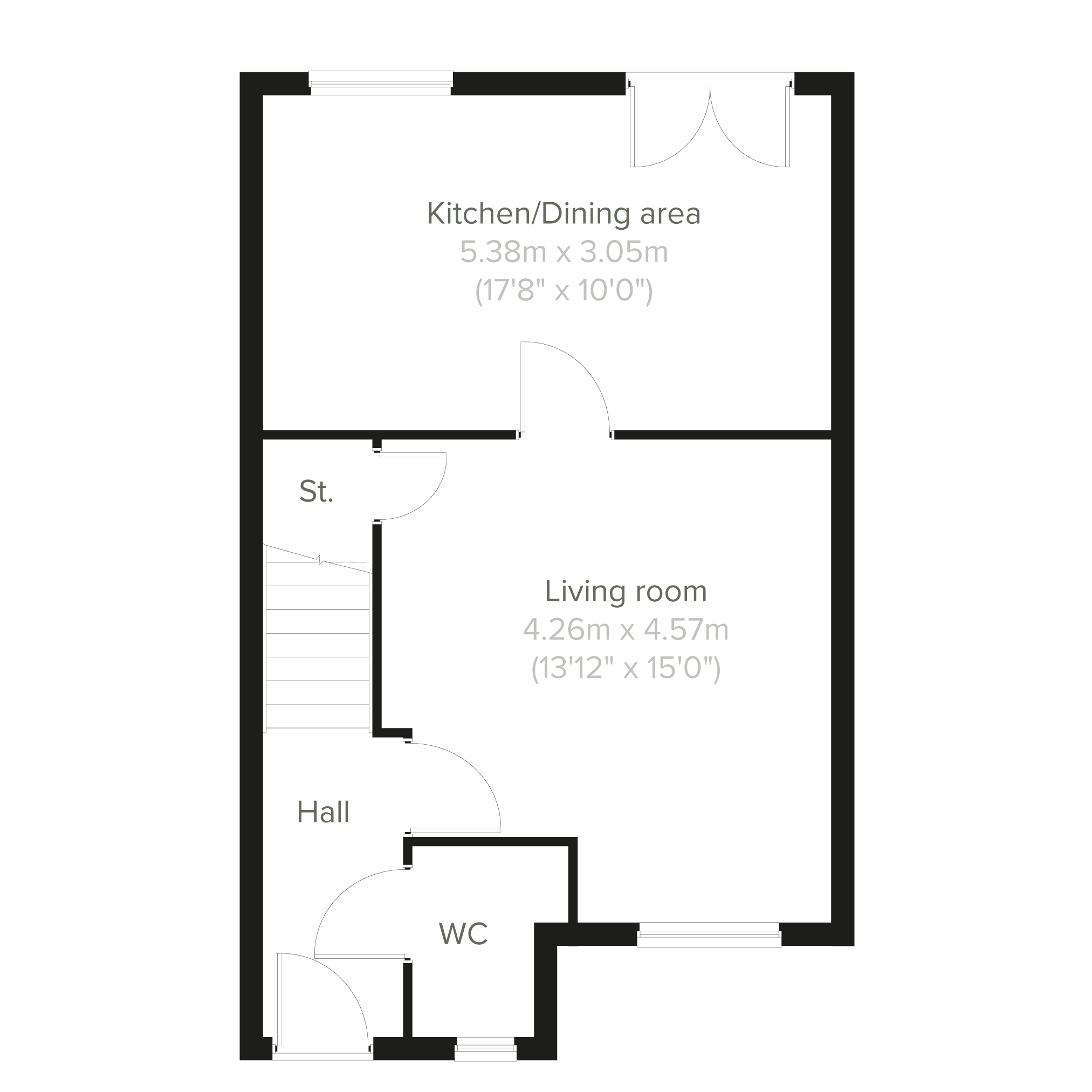 "The Threave" at Gilmerton Station Road, Edinburgh EH17, 3 bedroom end