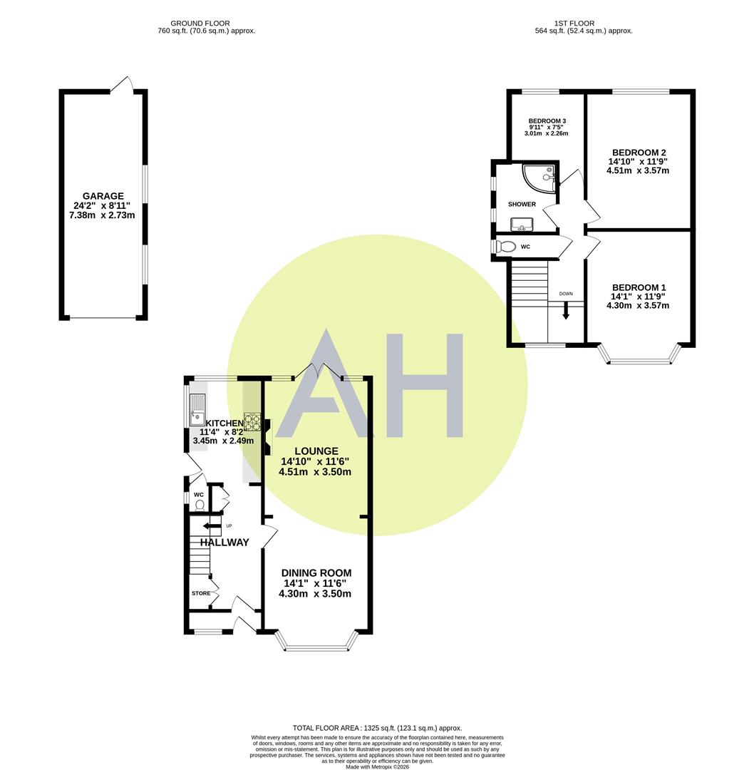 21, Wood Road, Sale floorplan