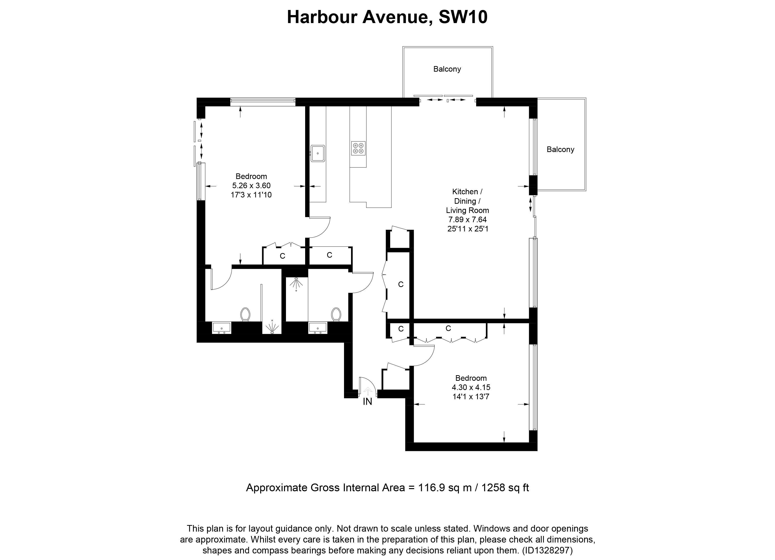 A11 Lighterman Towers, 1, Harbour Avenue, London floorplan