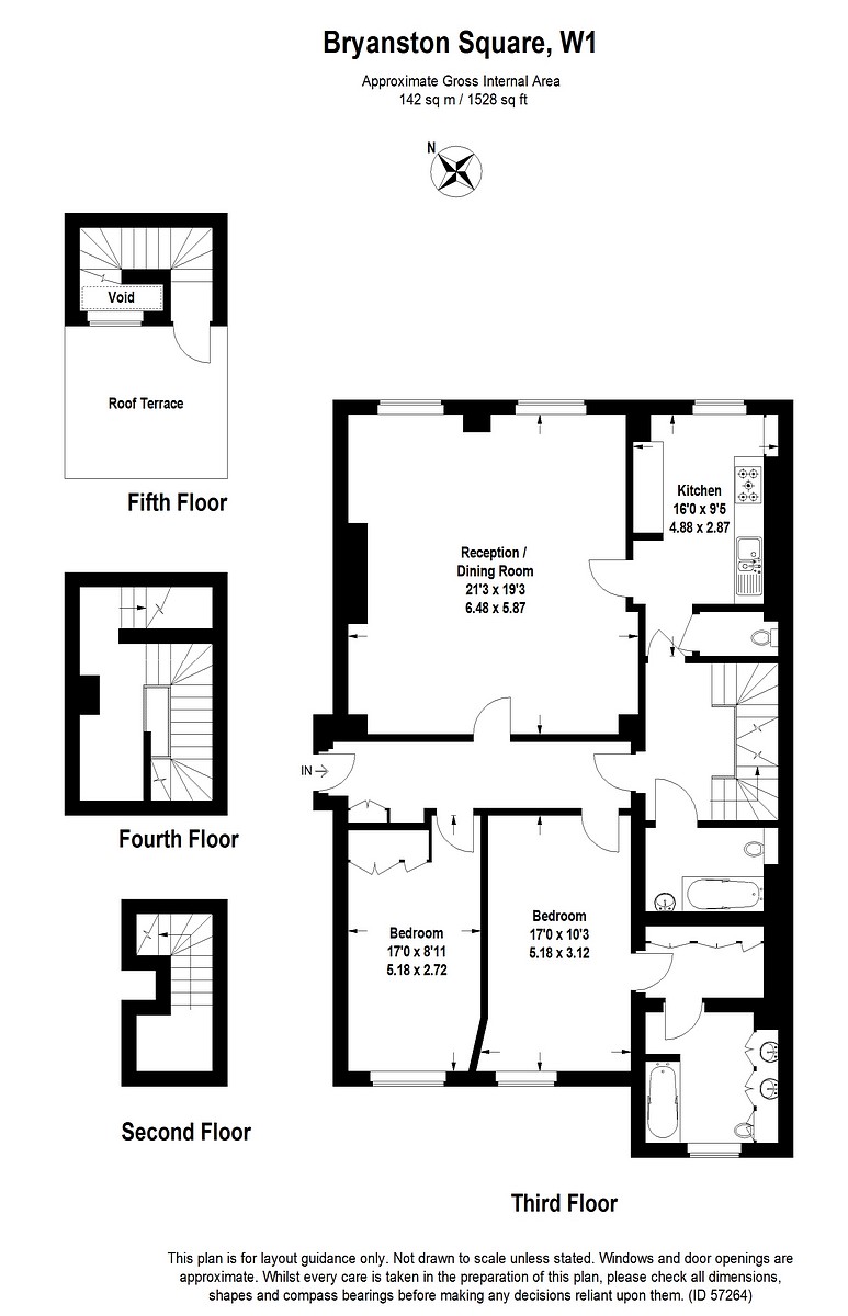 Flat 6, 44, Bryanston Square, London floorplan