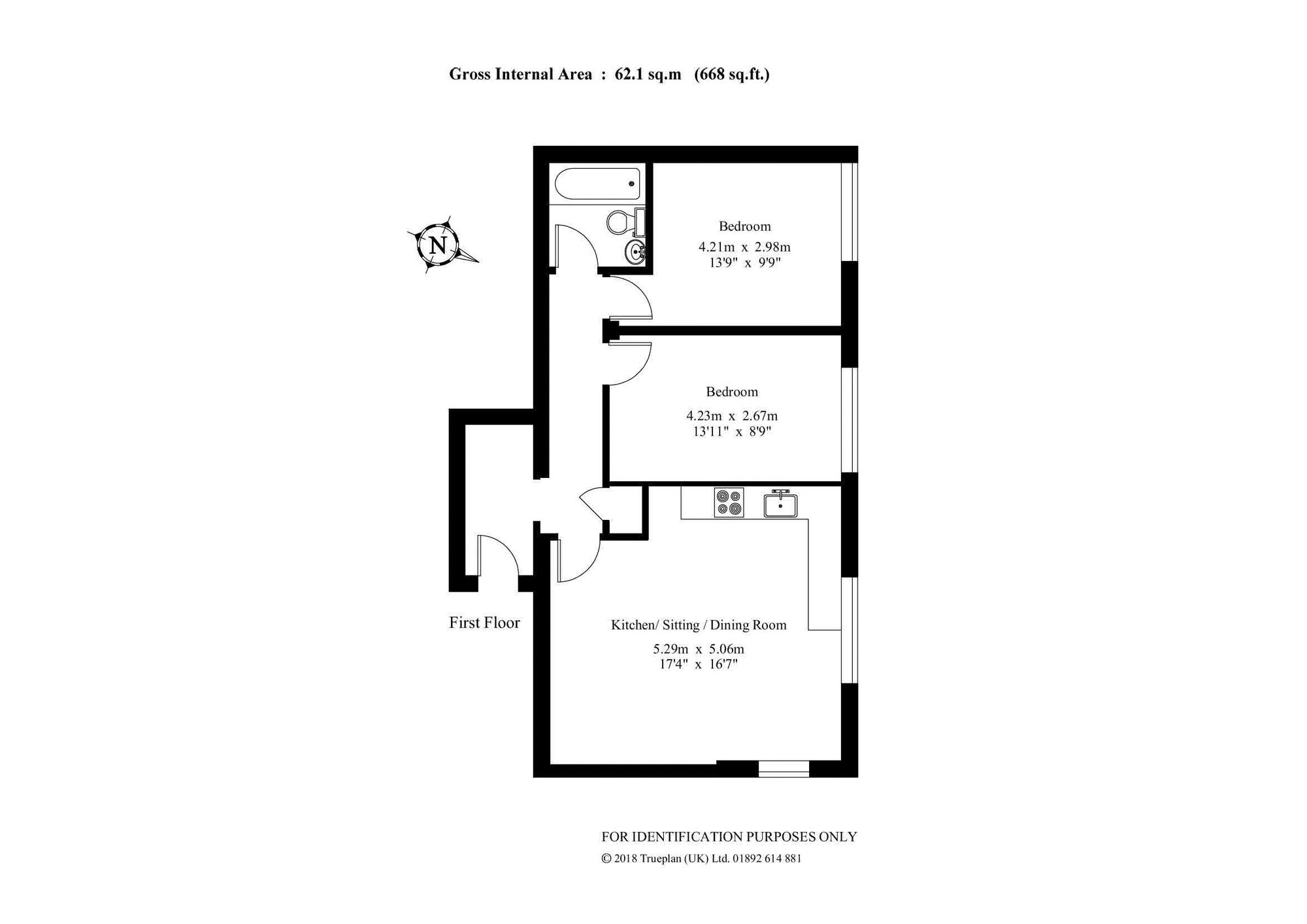 6 Bowthorpe House Gatwick Road, Crawley floorplan