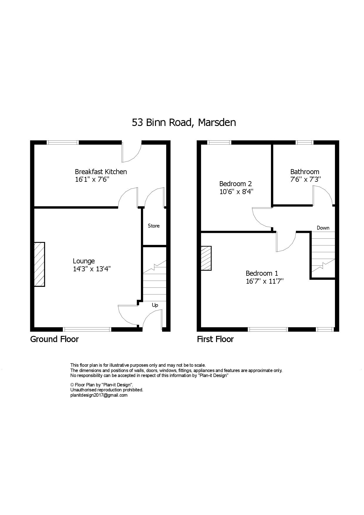 53, Binn Road, Huddersfield floorplan