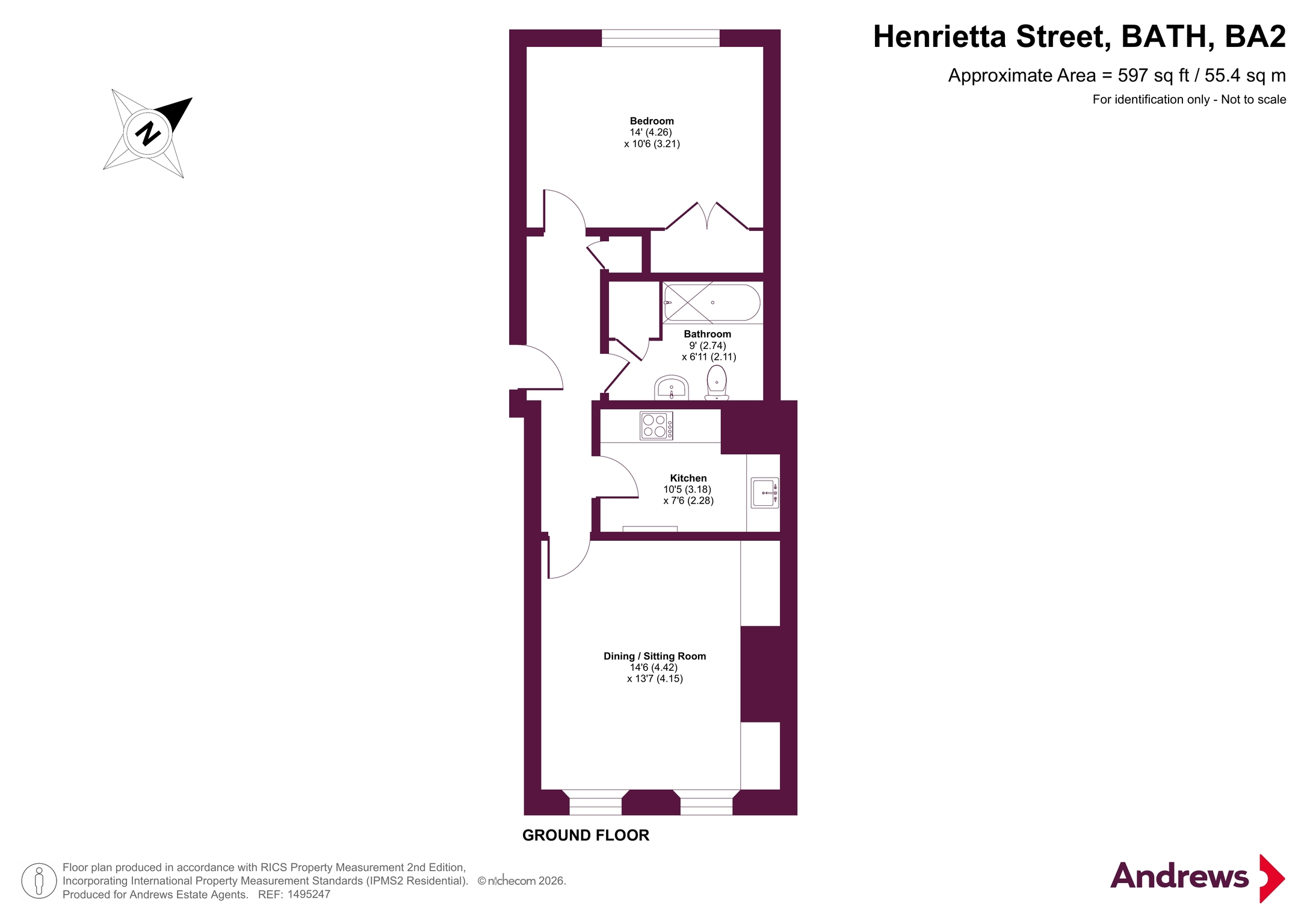 Flat 4, 18, Henrietta Street, BATH floorplan