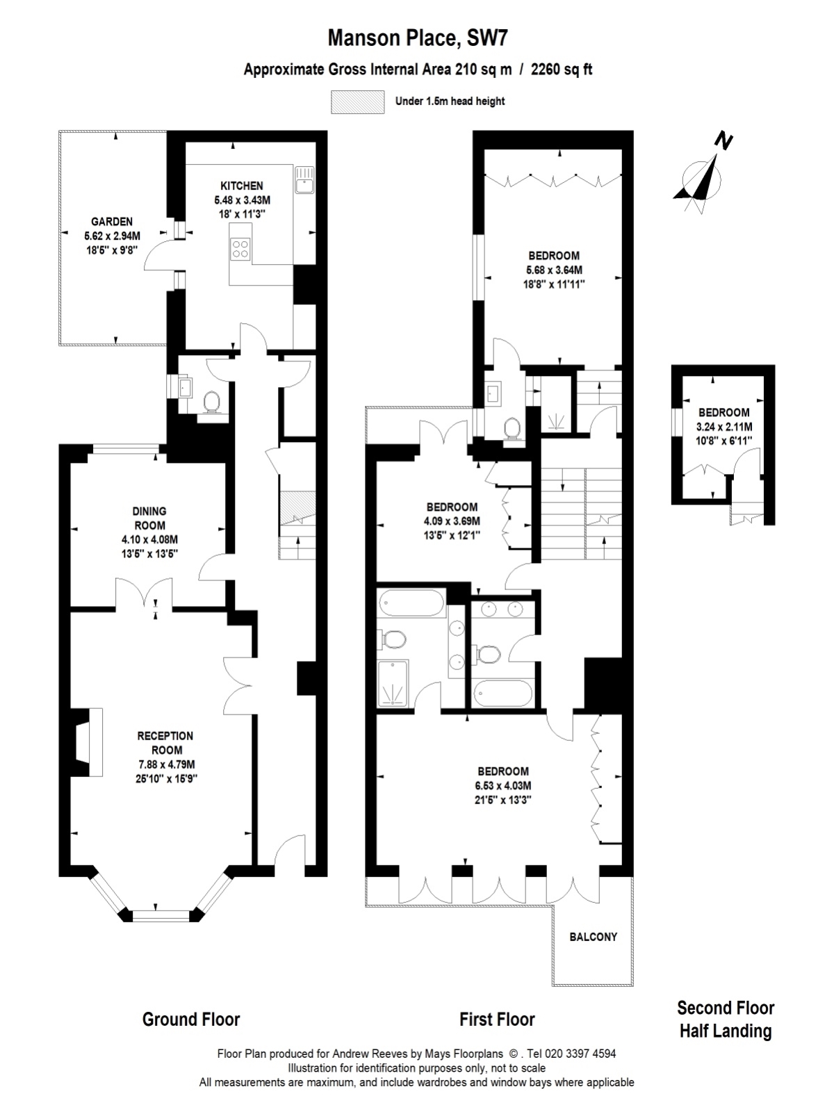 3, Manson Place, London floorplan