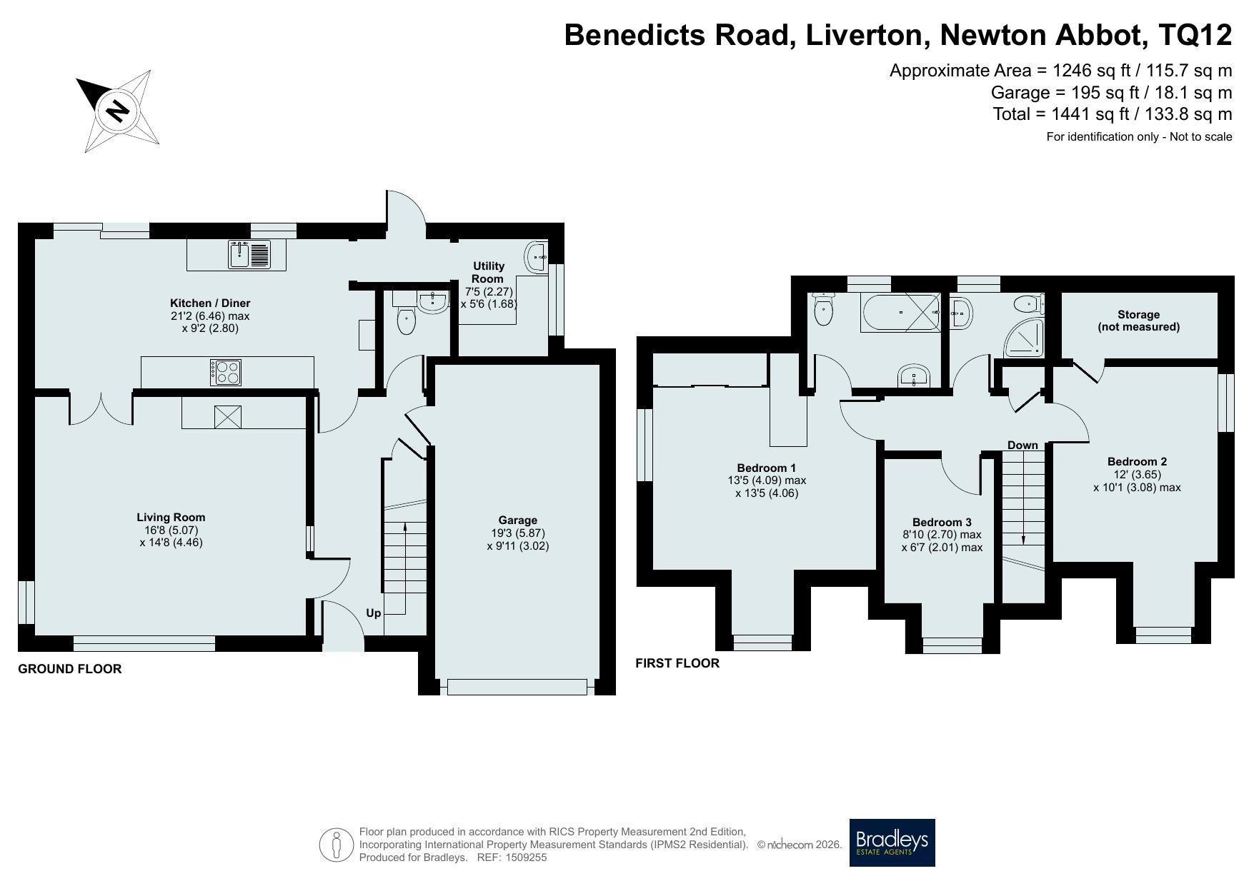1, Benedicts Road, Newton Abbot floorplan