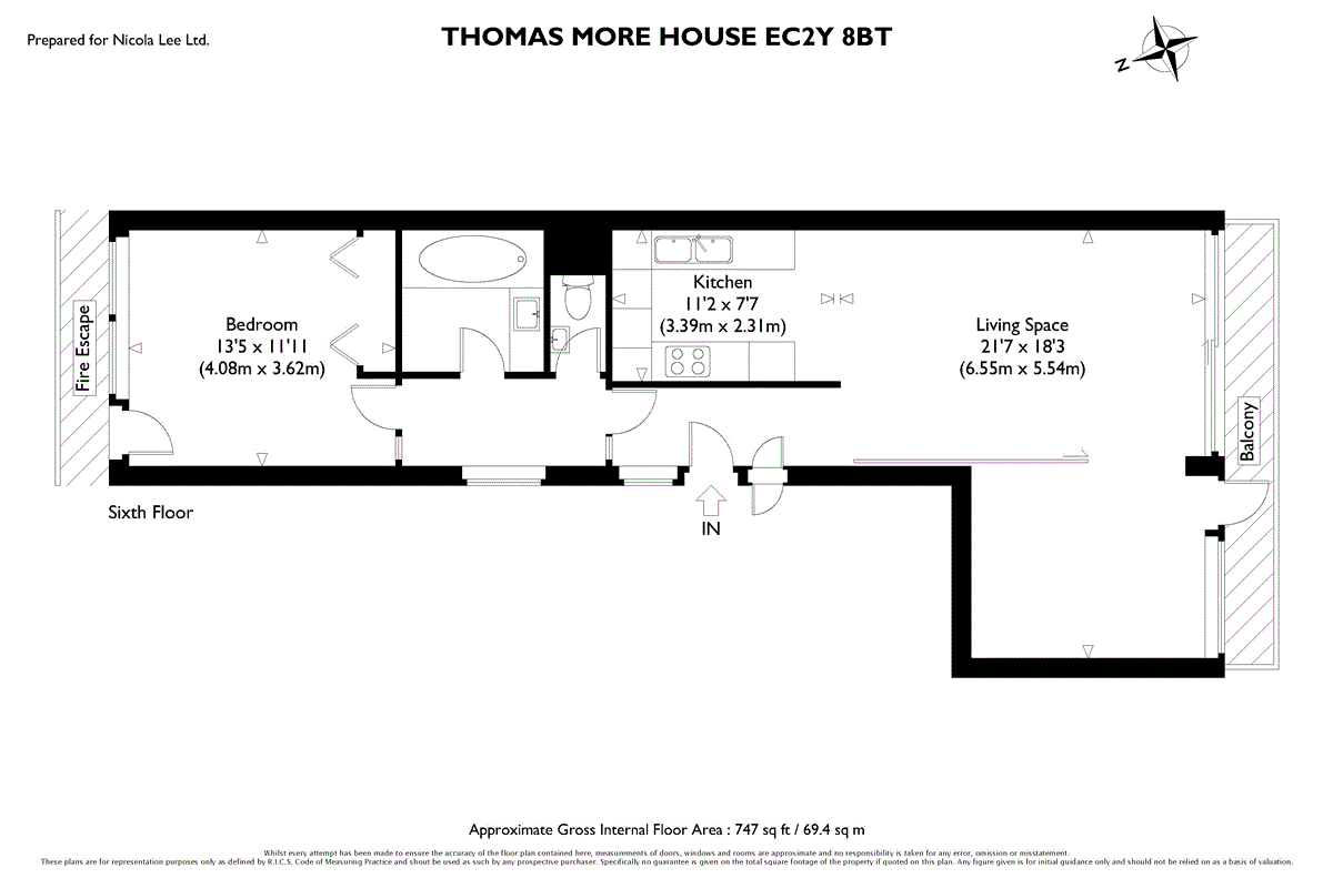 73, Thomas More House, London floorplan
