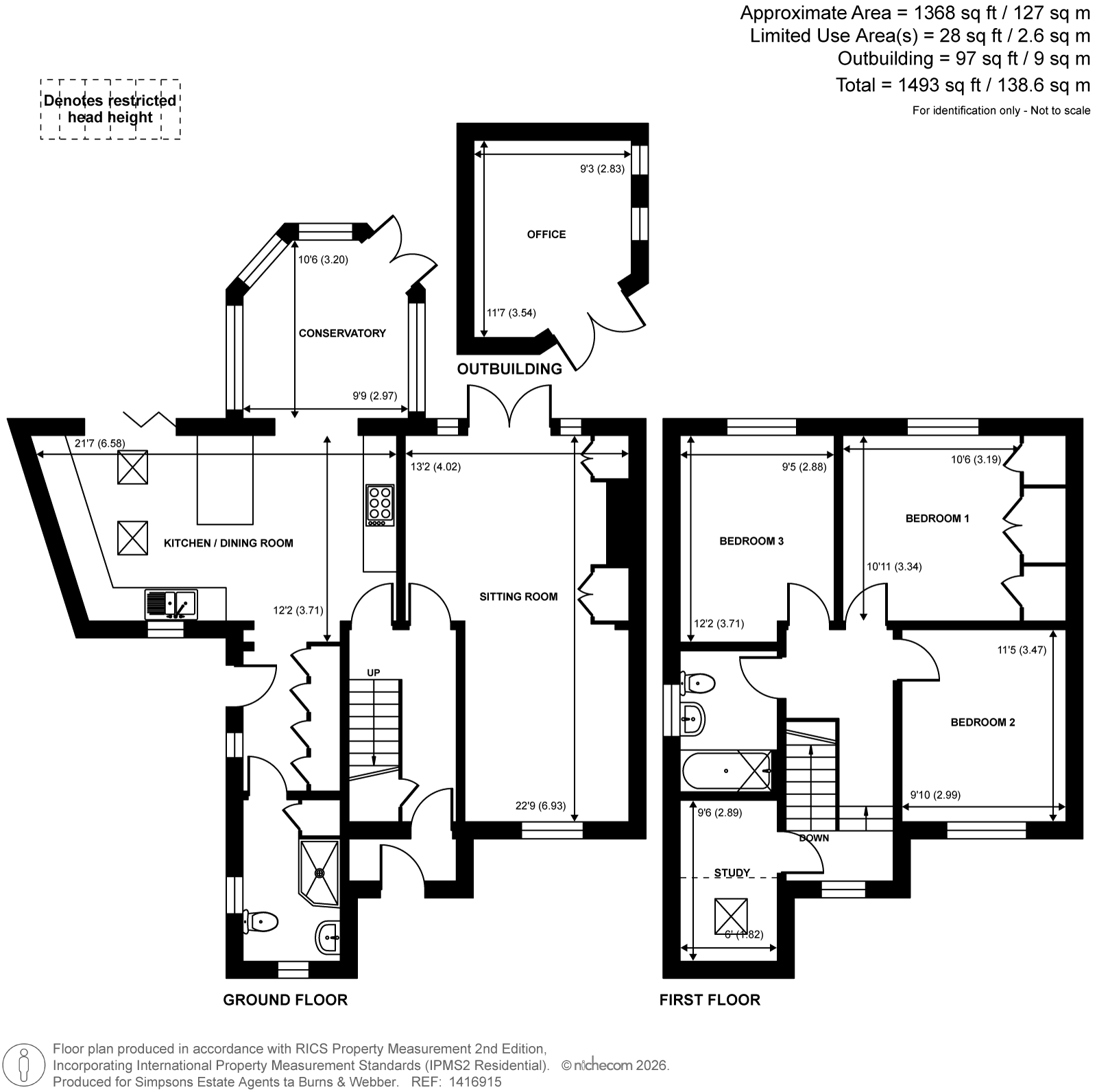 17, Greenhill Way, Farnham floorplan