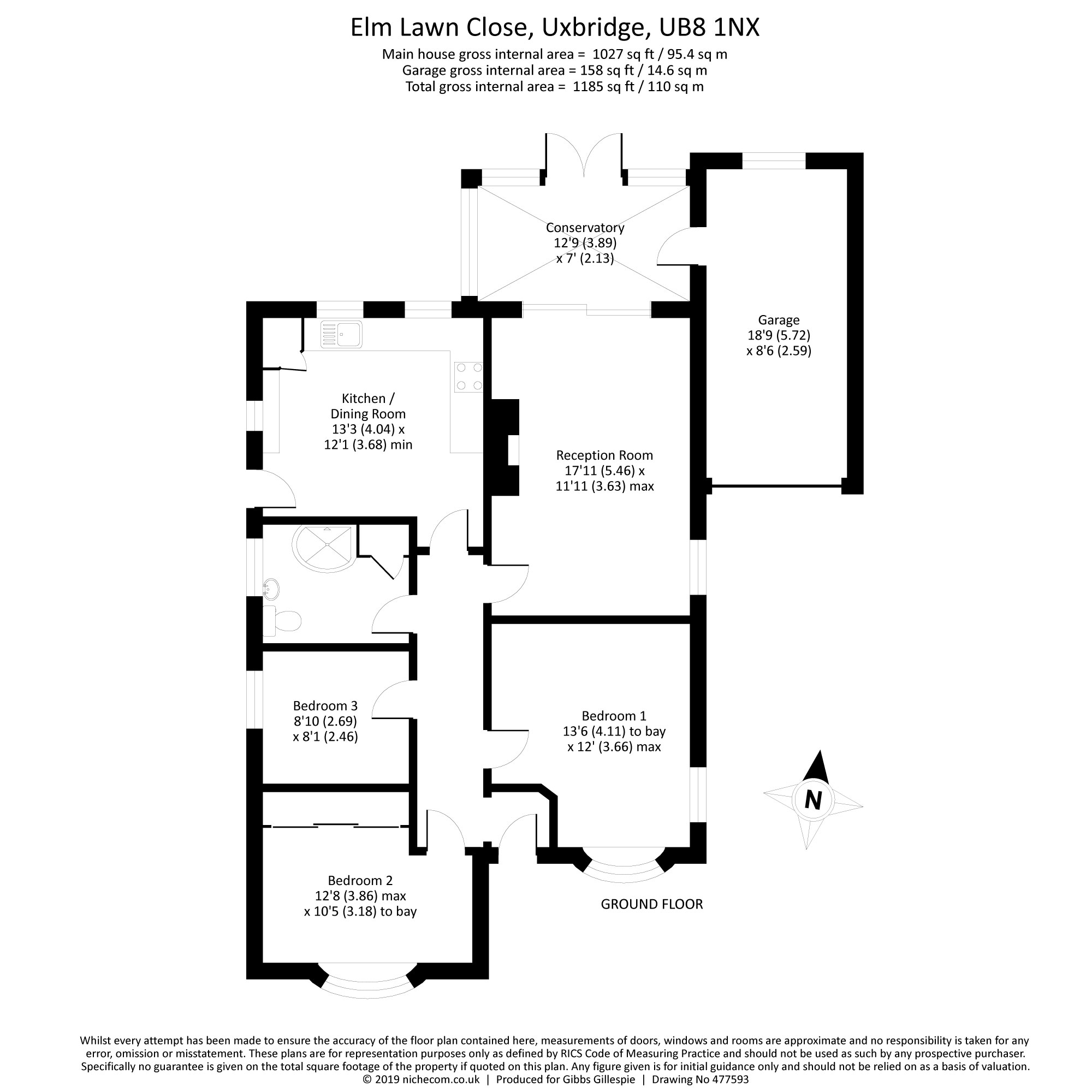 3 Bedrooms Bungalow for sale in Elm Lawn Close, North Uxbridge, Middlesex UB8