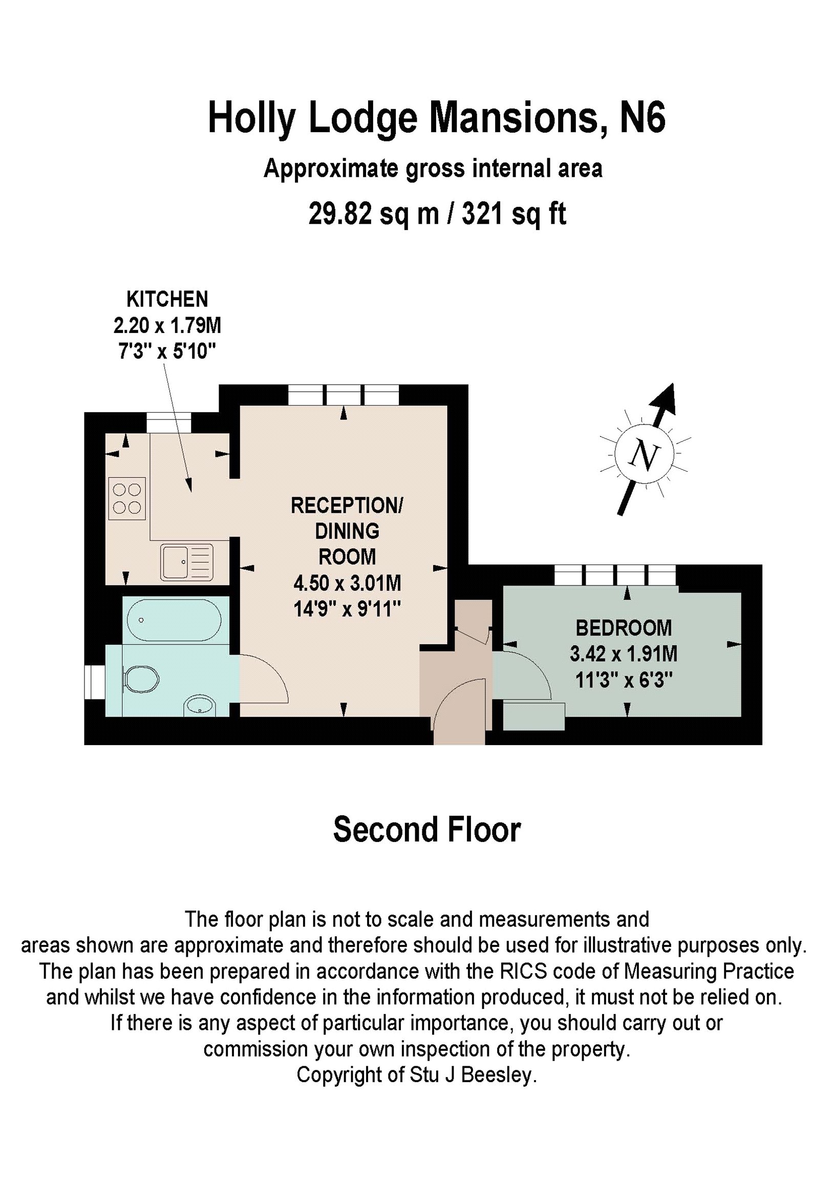 Flat 258, Holly Lodge Mansions,, Oakeshott Avenue, London floorplan
