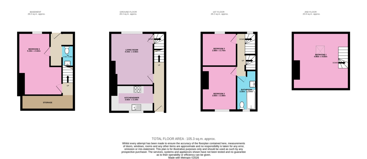 53, Burnley Road, Halifax floorplan