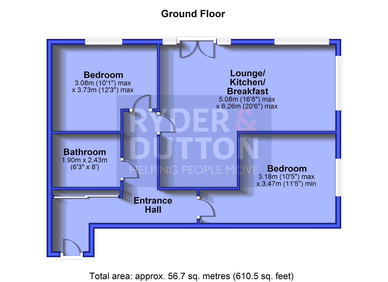 3, Marina View Apartments, 2, Herons Reach, Saddleworth floorplan