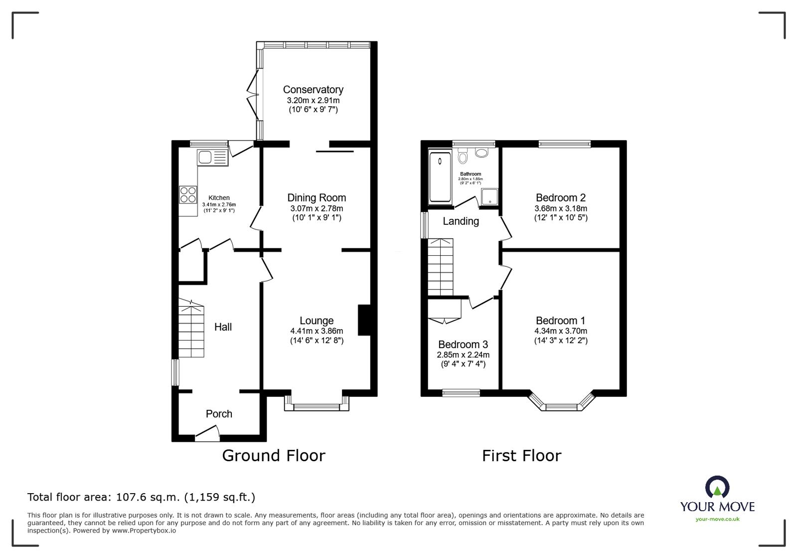 1, Branston Close, Lincolnshire floorplan
