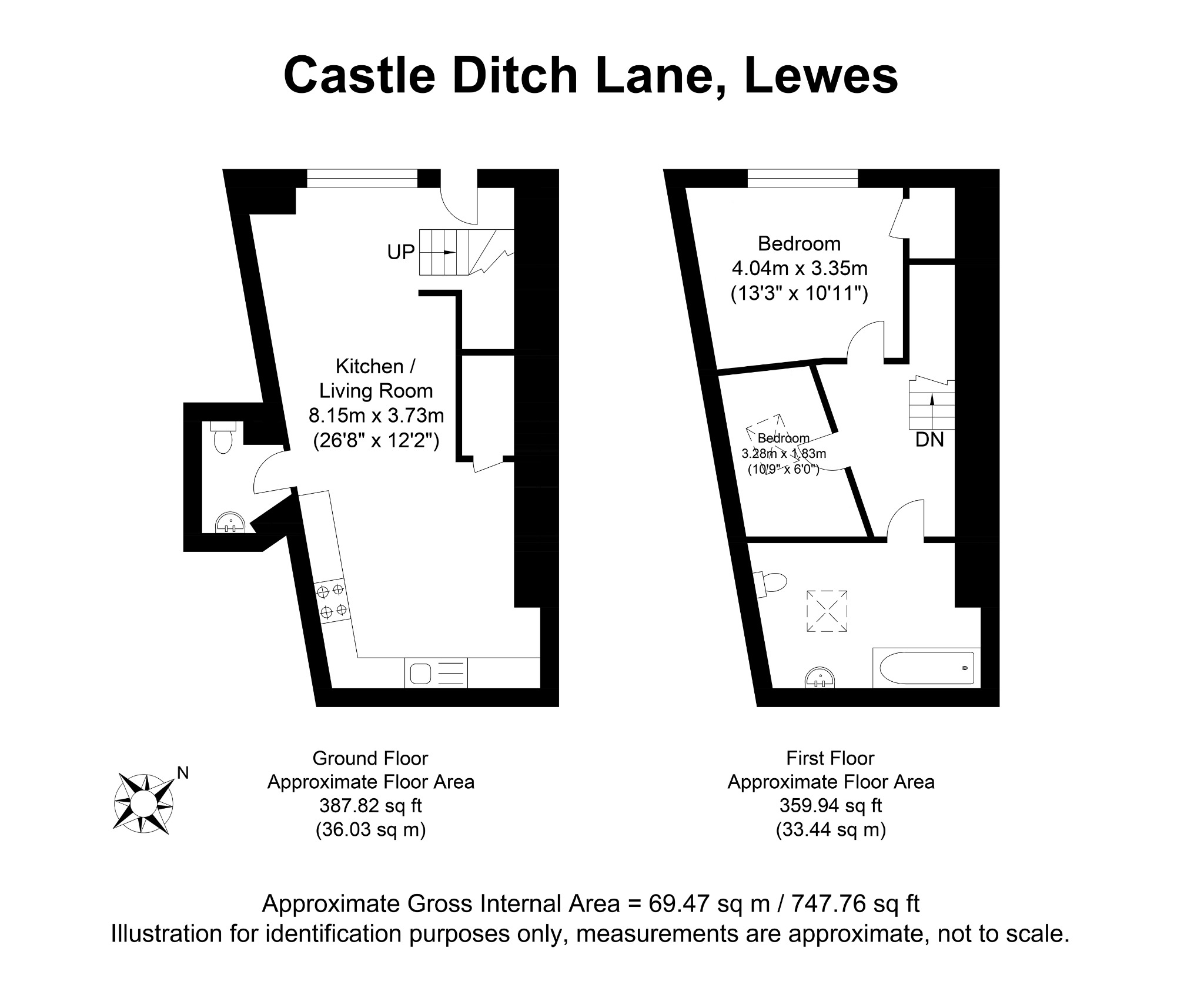 16, Castle Ditch Lane, Lewes floorplan
