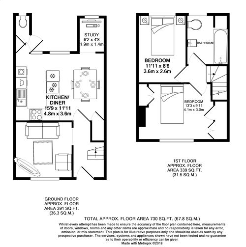 2 Bedrooms Terraced house to rent in 10 Mint Road, Wallington, Surrey SM6