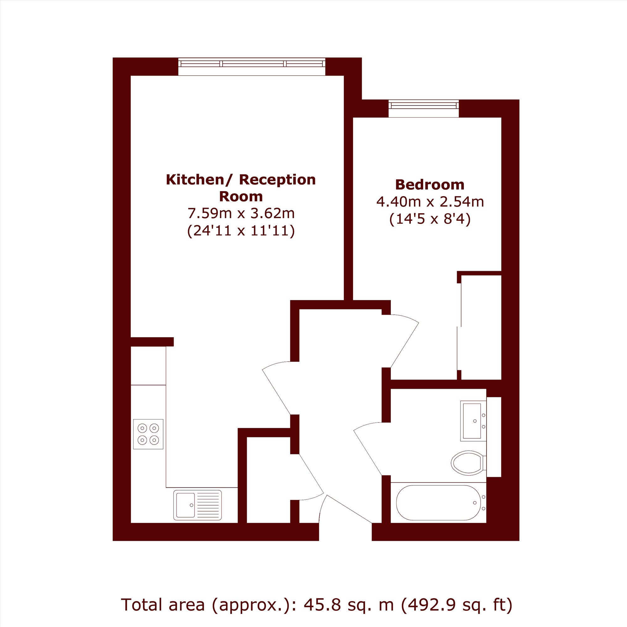 Flat 75, Canary View, London floorplan