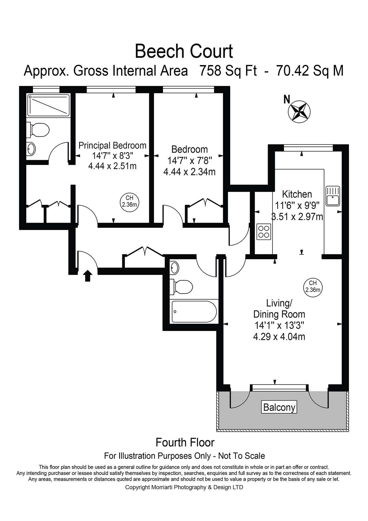 Flat 12A, Beech Court,, Elmfield Way, London floorplan