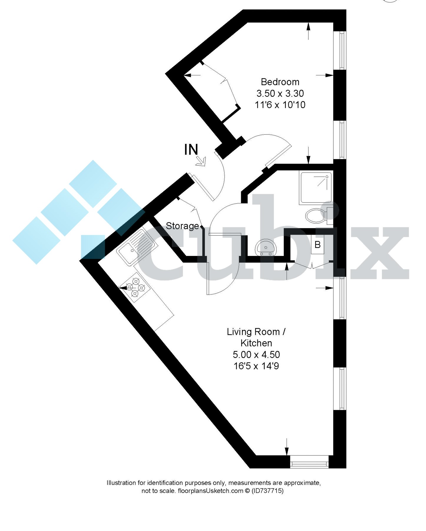 4 Silk Apartments , Wadding Street, London floorplan