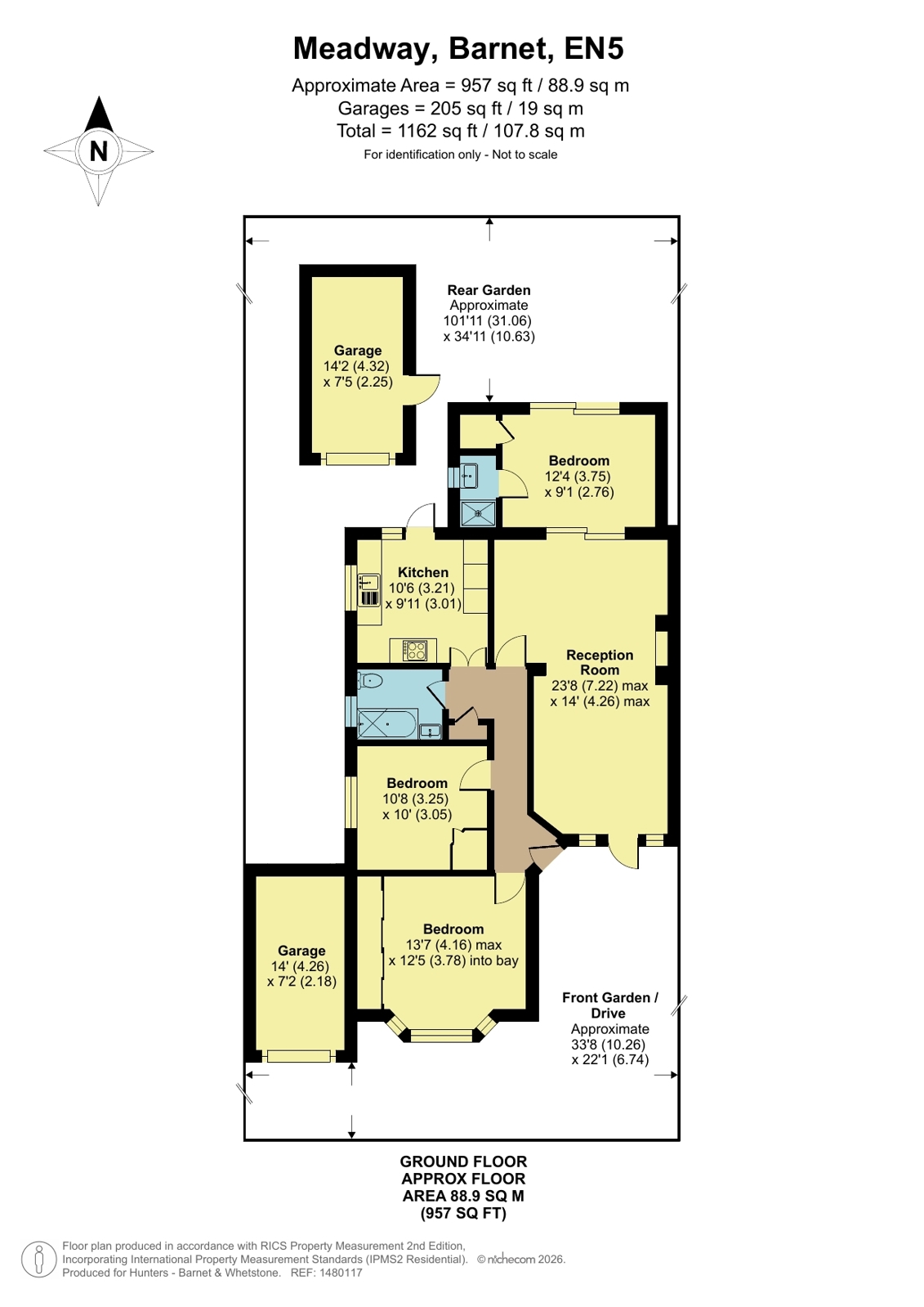 12, Meadway, Barnet floorplan
